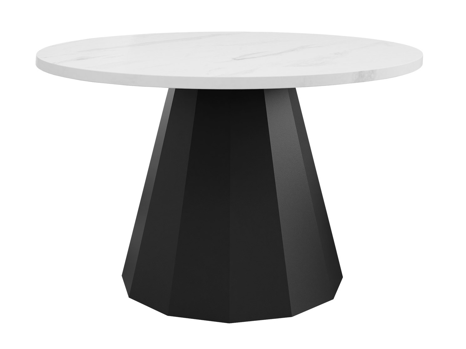 Tavolino da caffè Oswego 139 (Nero + Marmo bianco)