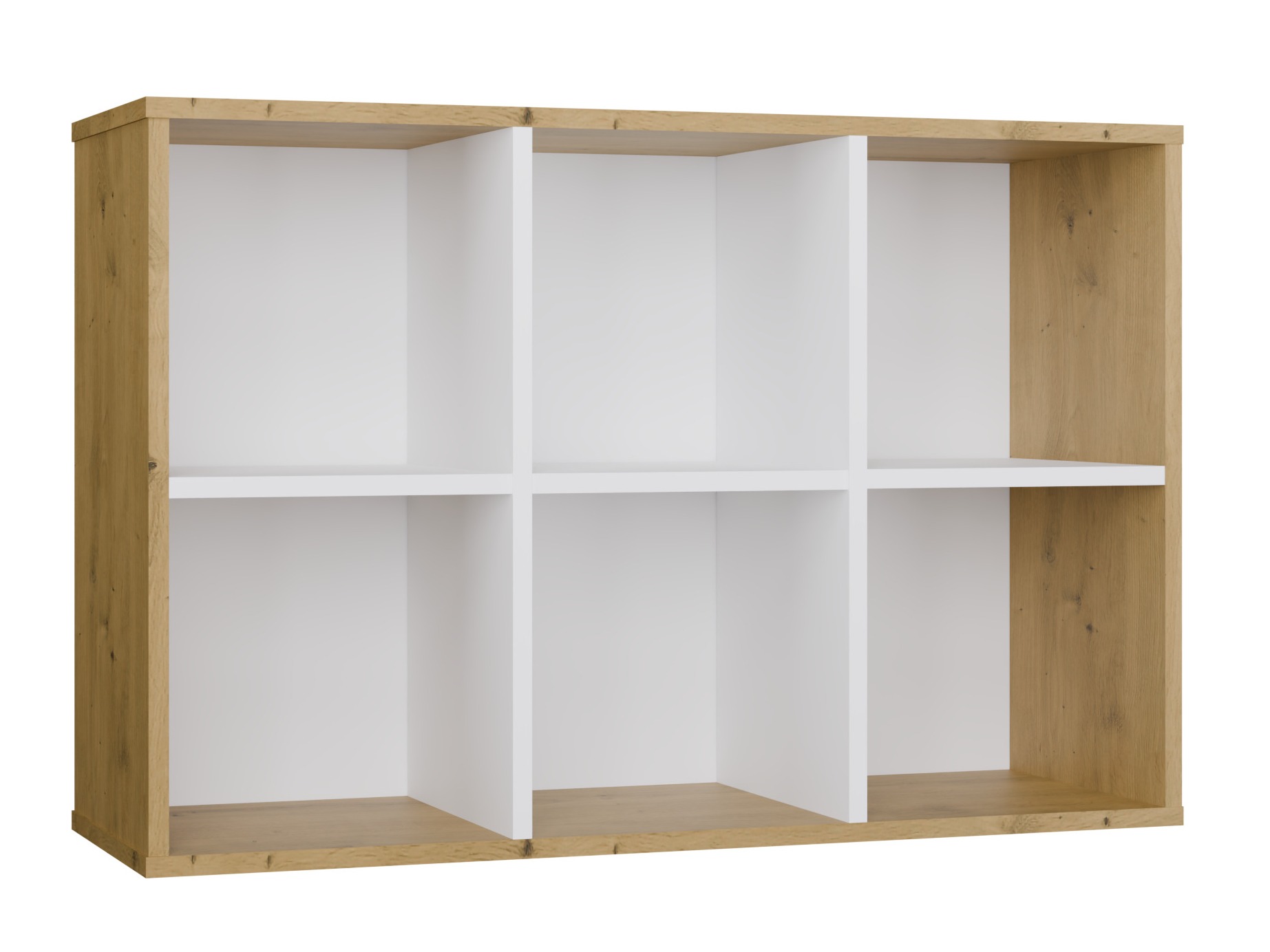 Scaffale Mandeville 296 (Bianco + Rovere Artisan)