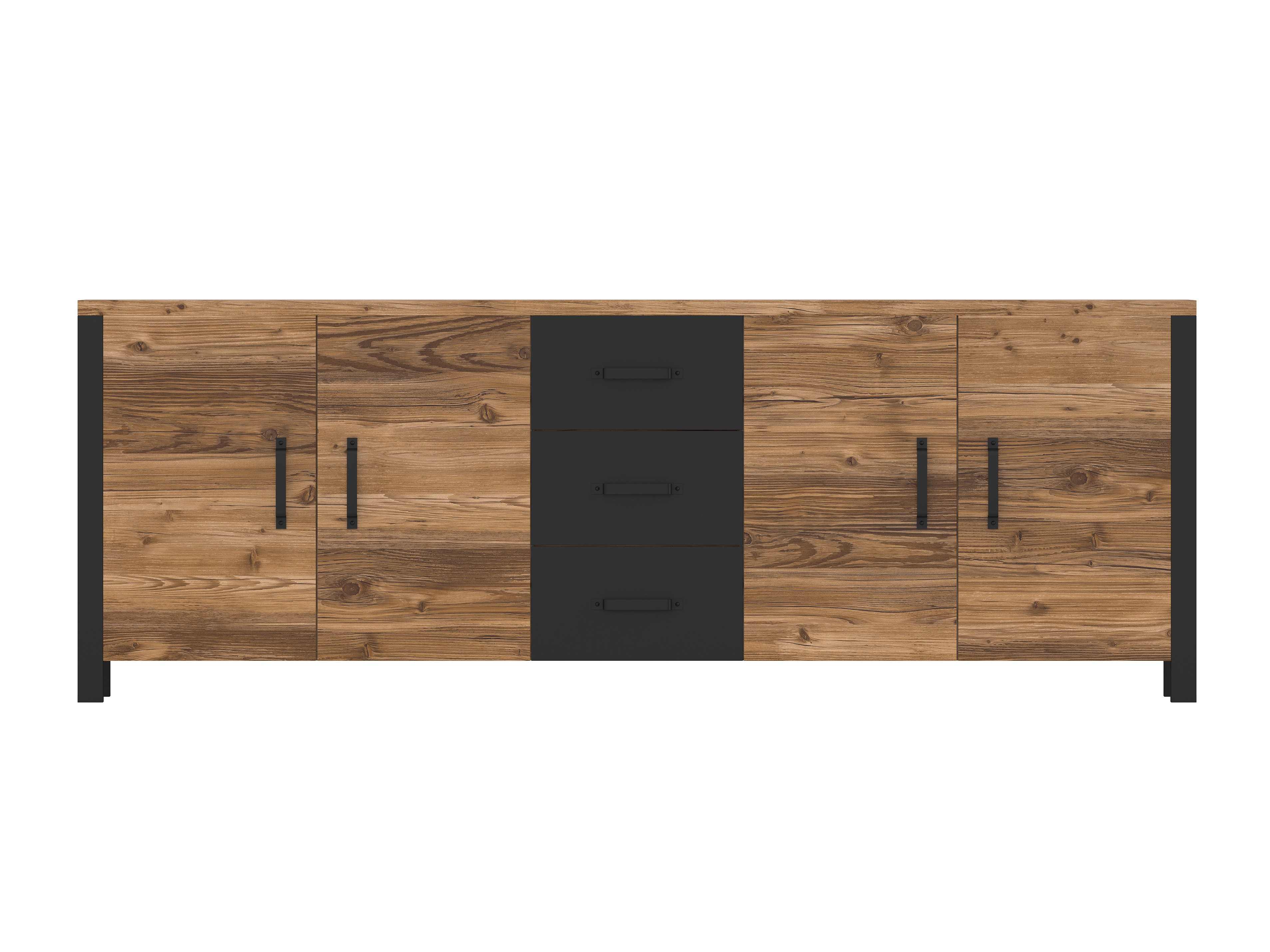 Cassettiera Tornua 109 (Abete scuro + Nero opaco)