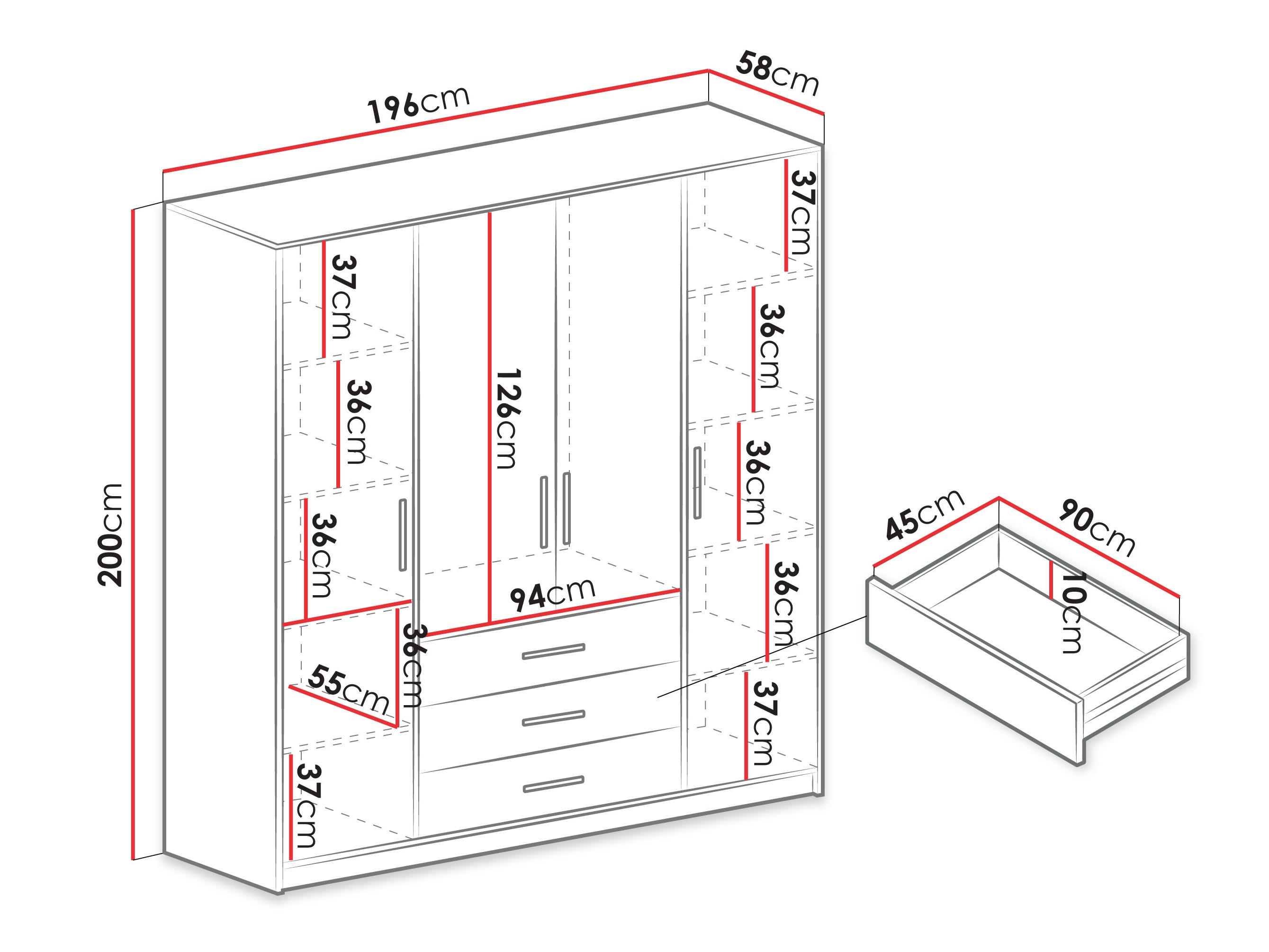 Armadio Dortivu 154 (Cachemire)