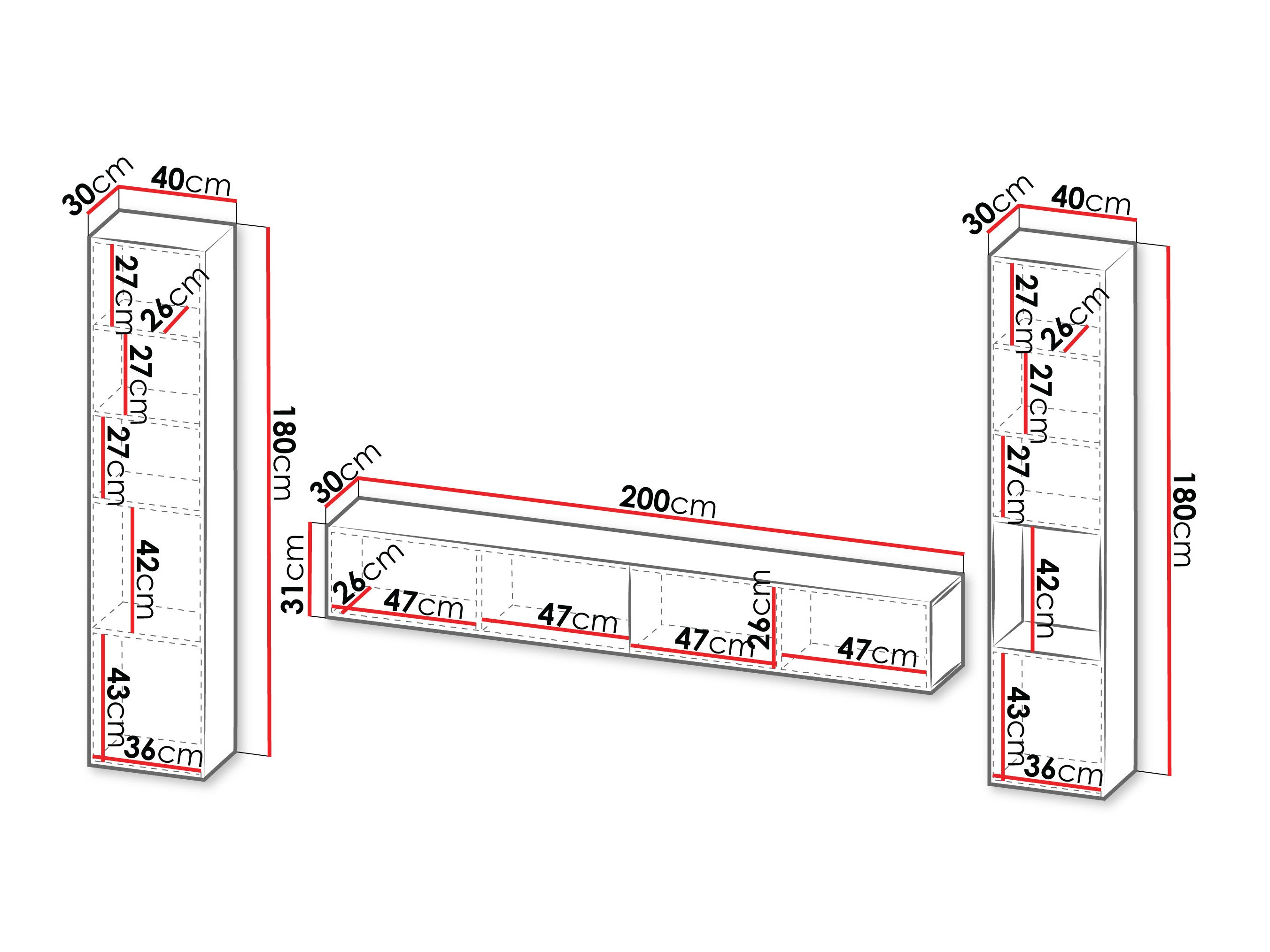 Parete attrezzata Species I (Cachemire)