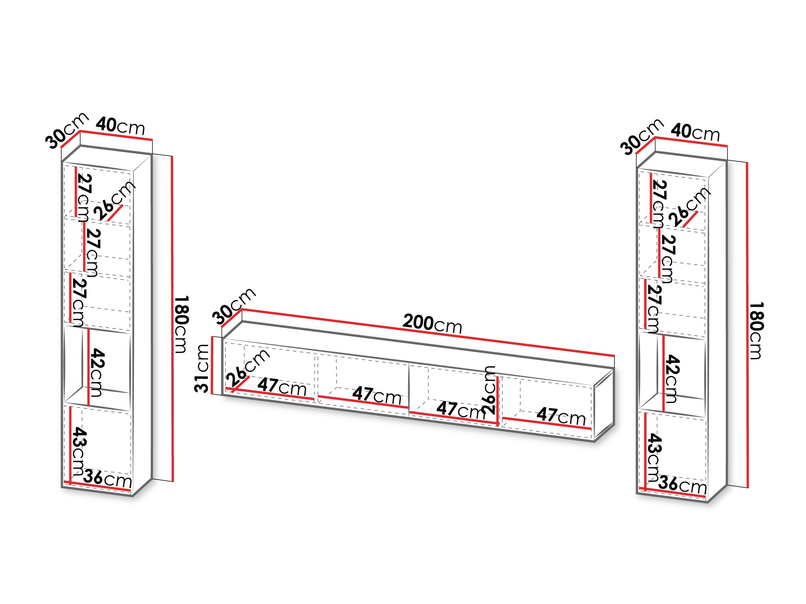 Parete attrezzata Species III (Cachemire)