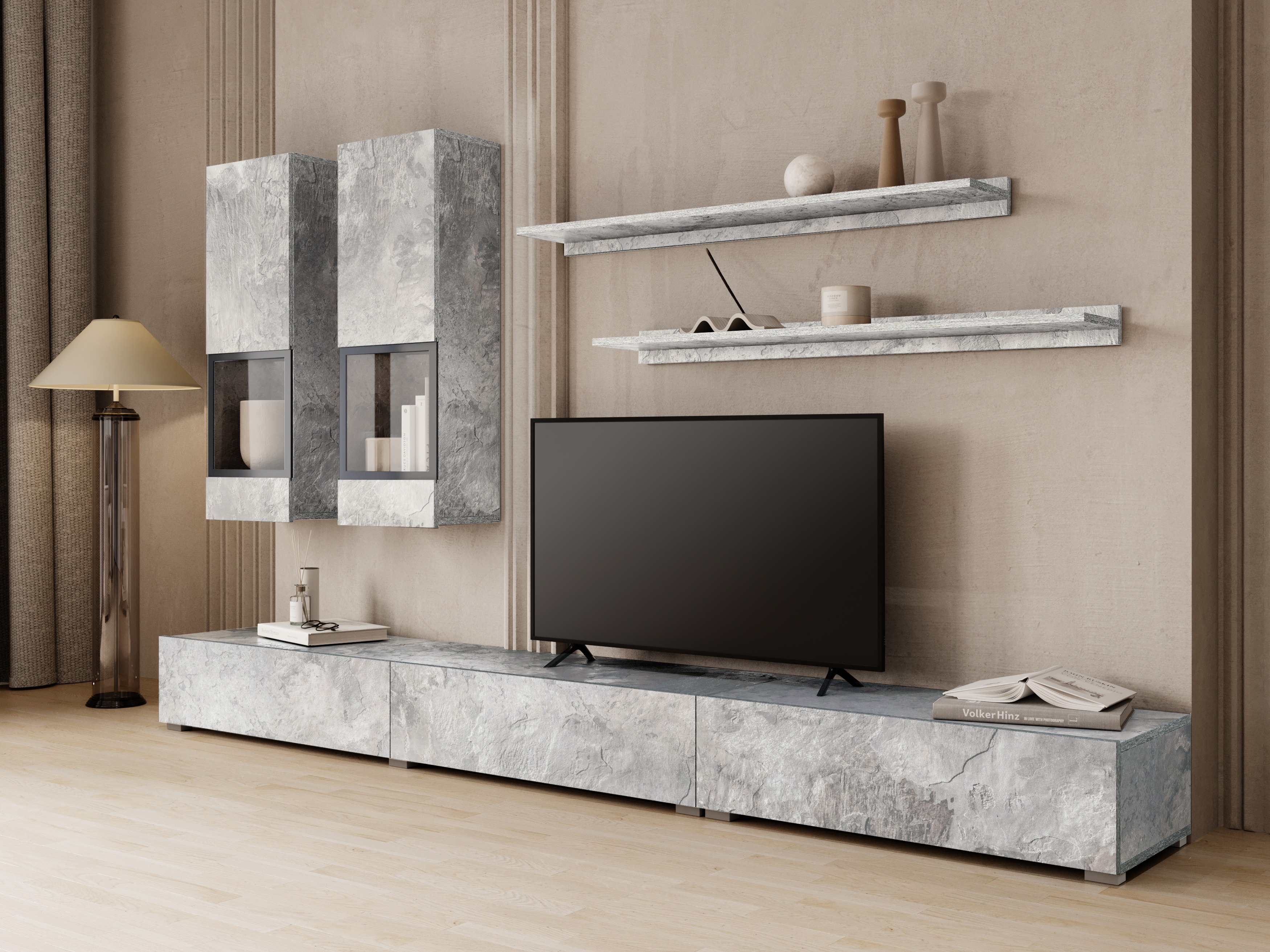 Parete attrezzata Serodeu 100 (Calcestruzzo)