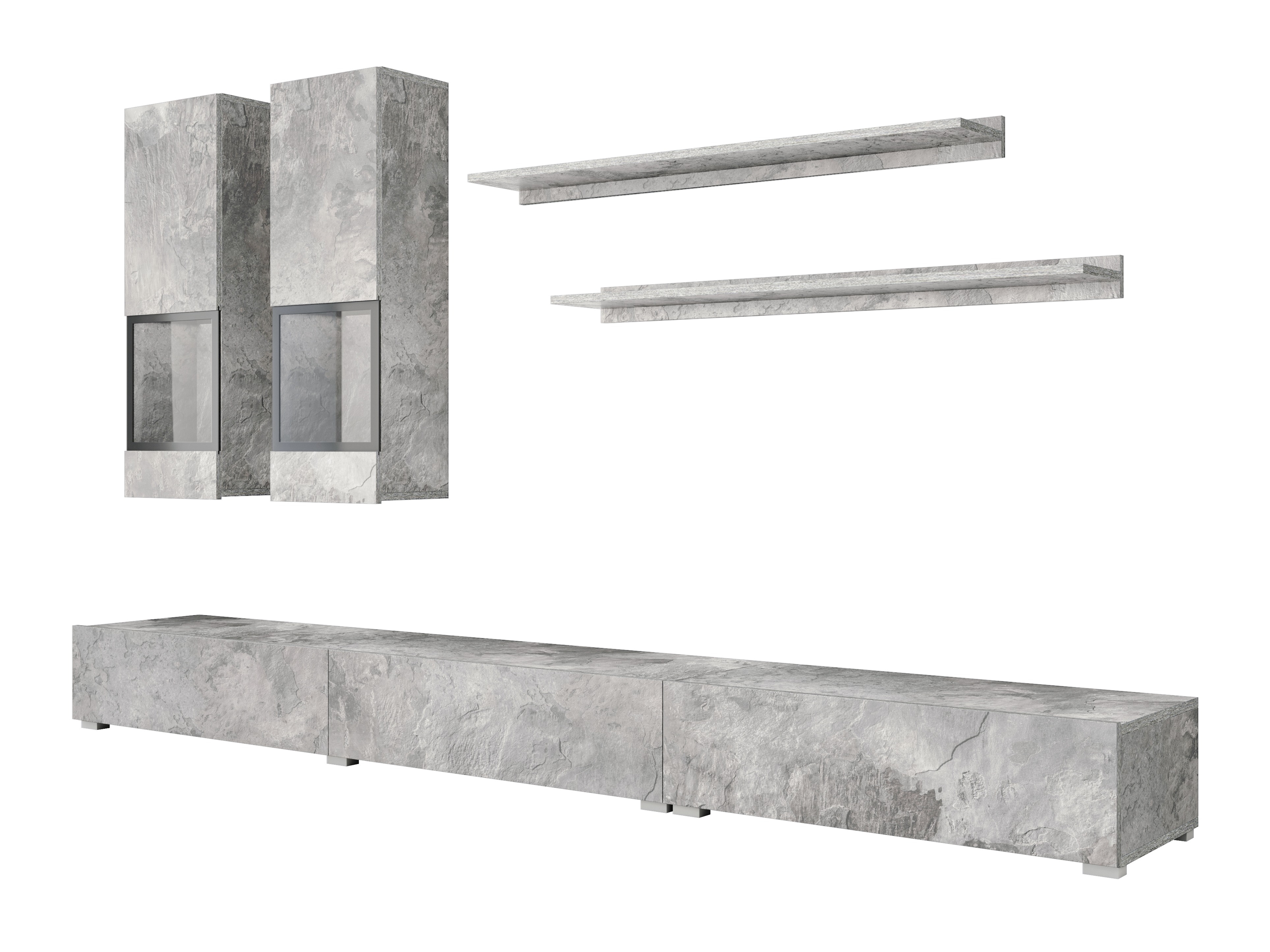 Parete attrezzata Serodeu 100 (Calcestruzzo)