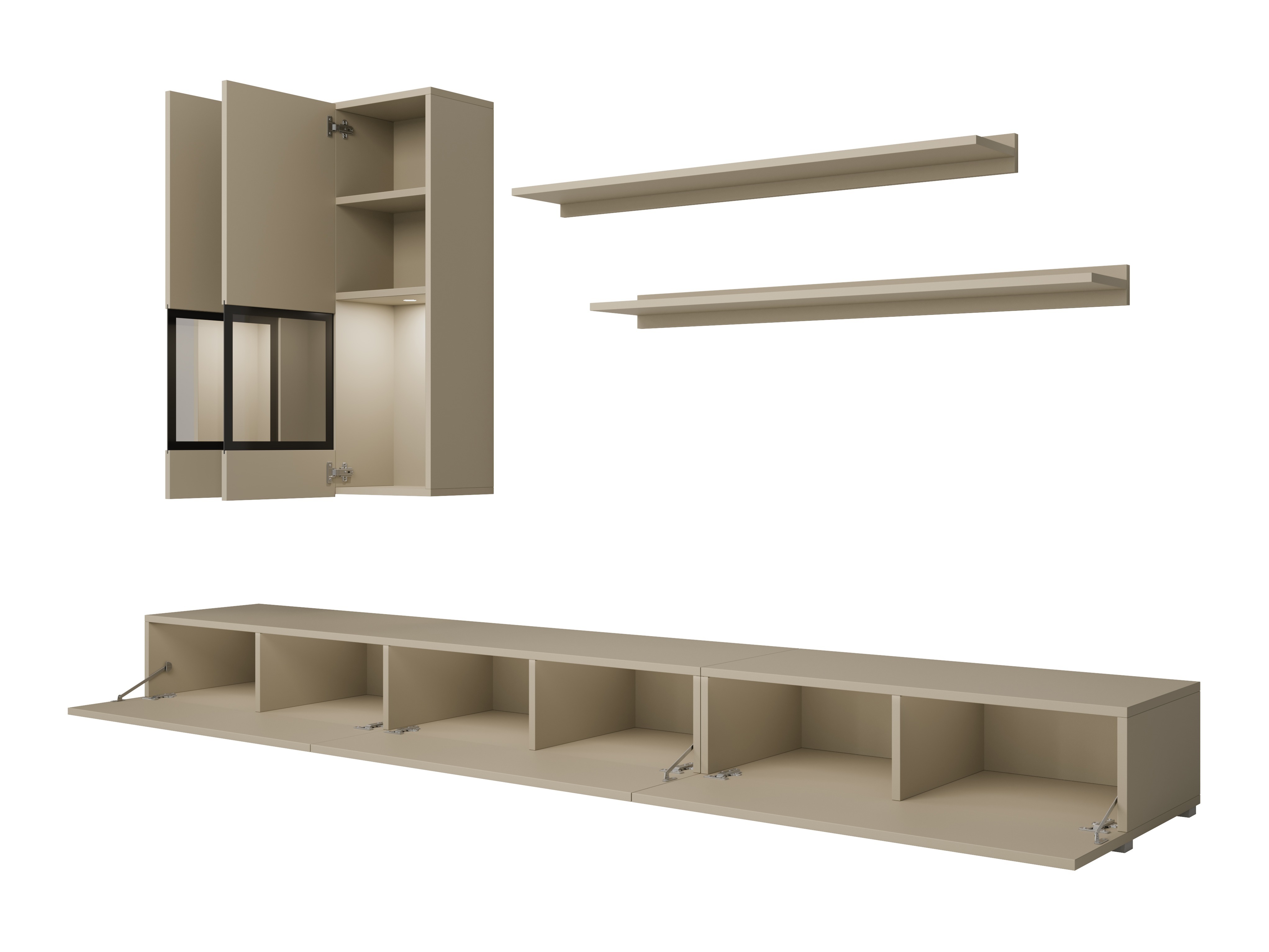 Parete attrezzata Serodeu 100 (Beige)
