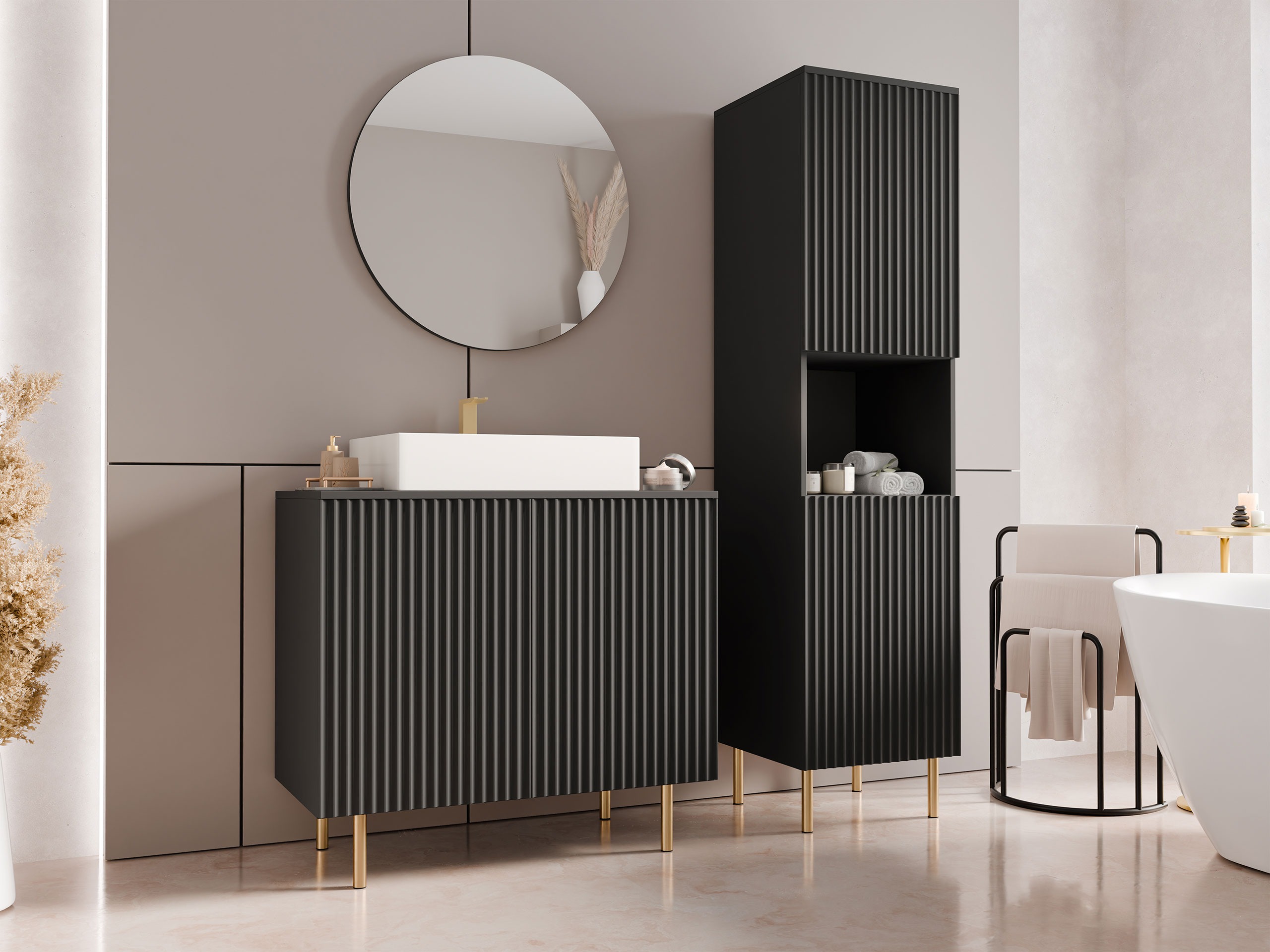 Set bagno Decus III (Nero)