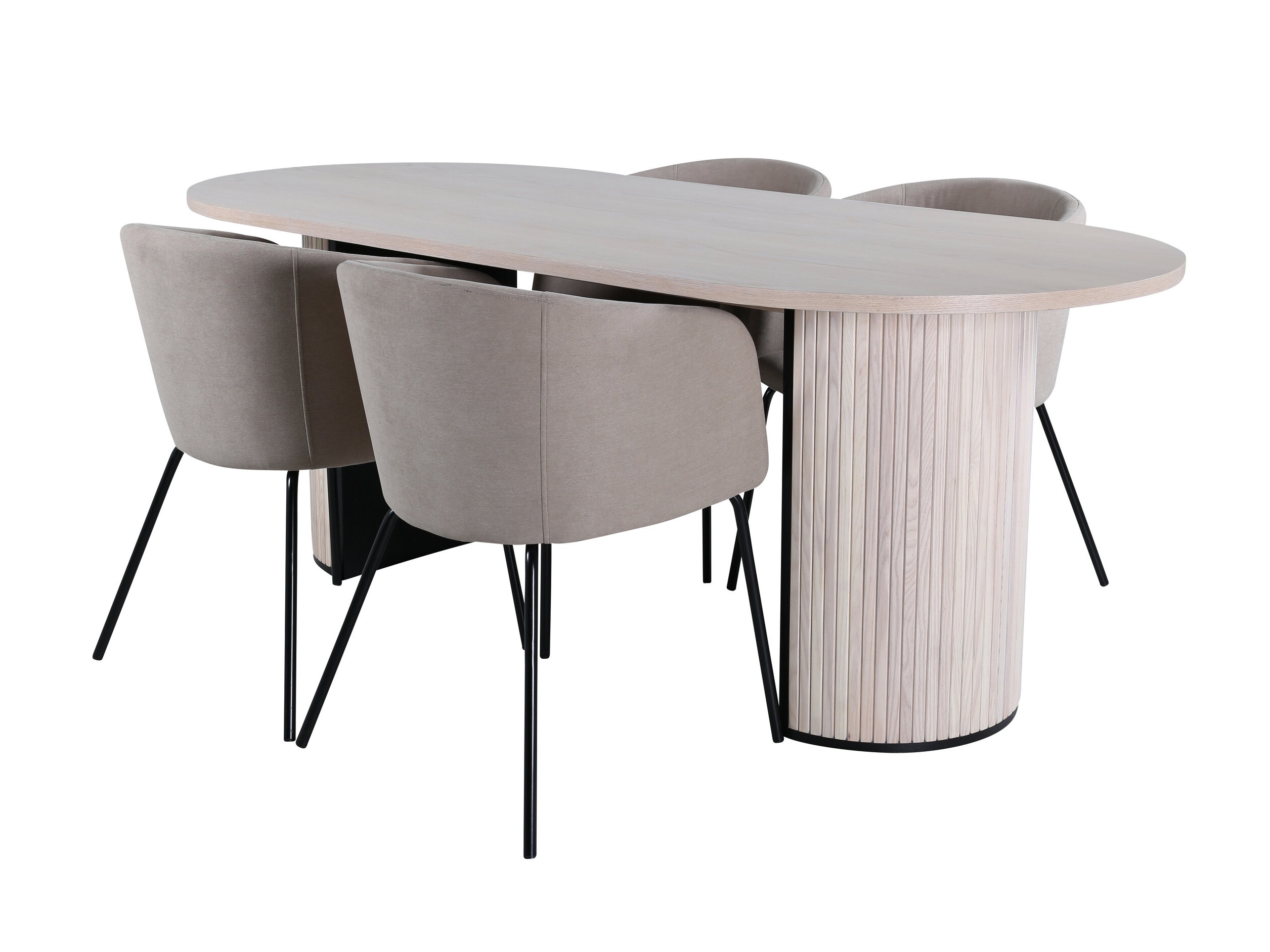 Set sala da pranzo Dallas 2767 (Beige + Nero)