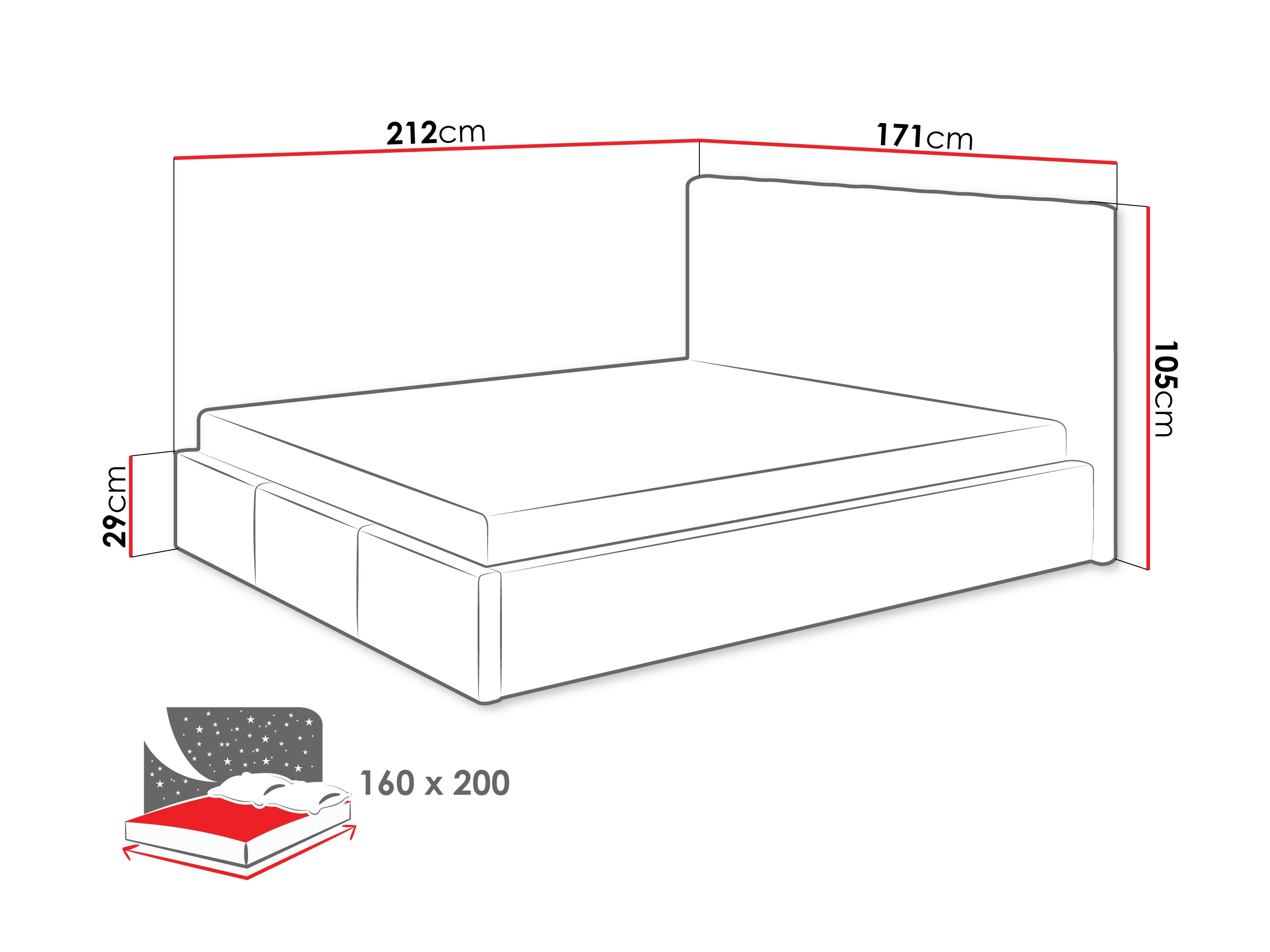 Letto ComfiDream Fenara II (Fresh 01)