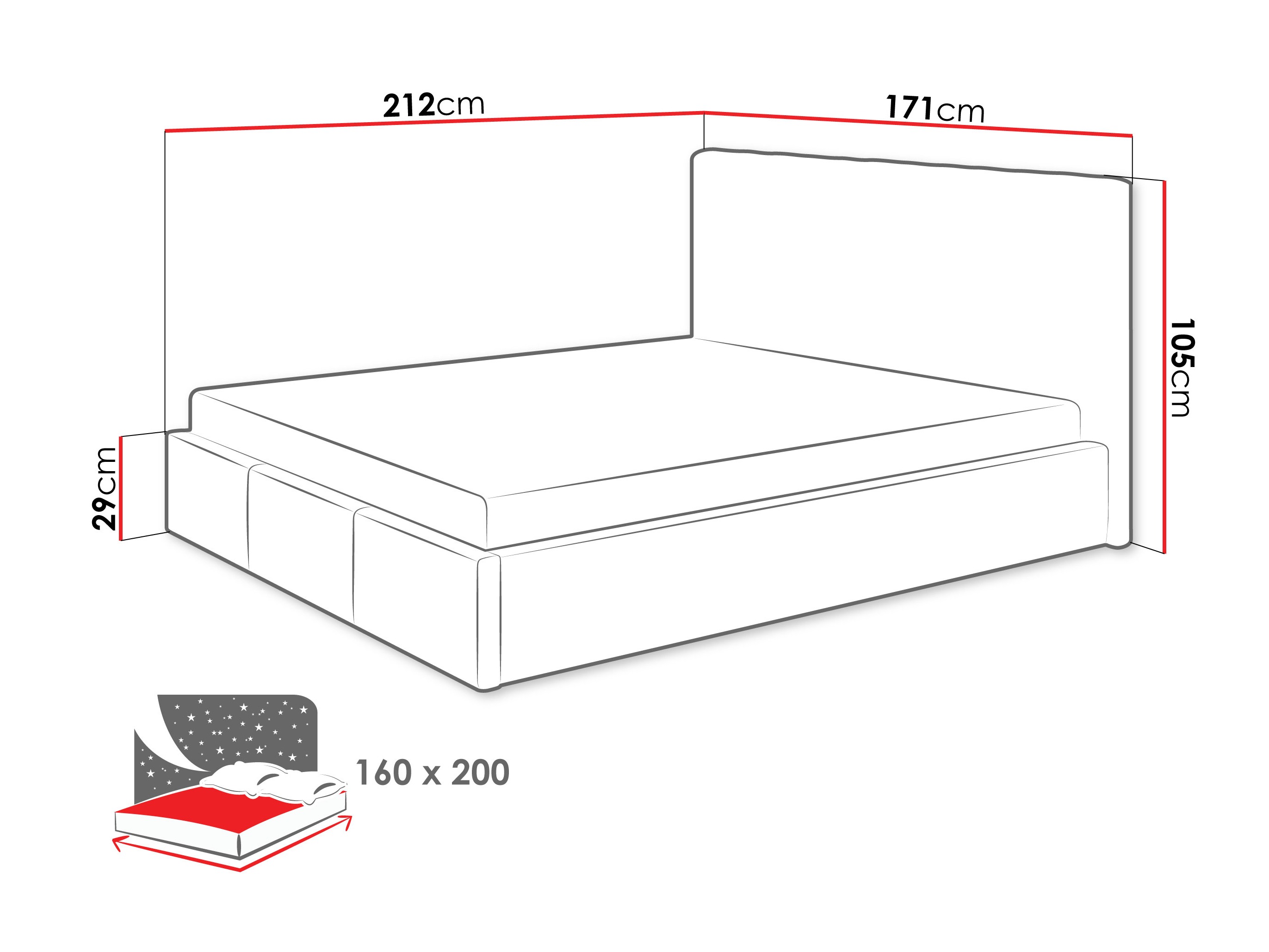 Letto ComfiDream Fenara II (Fresh 11)
