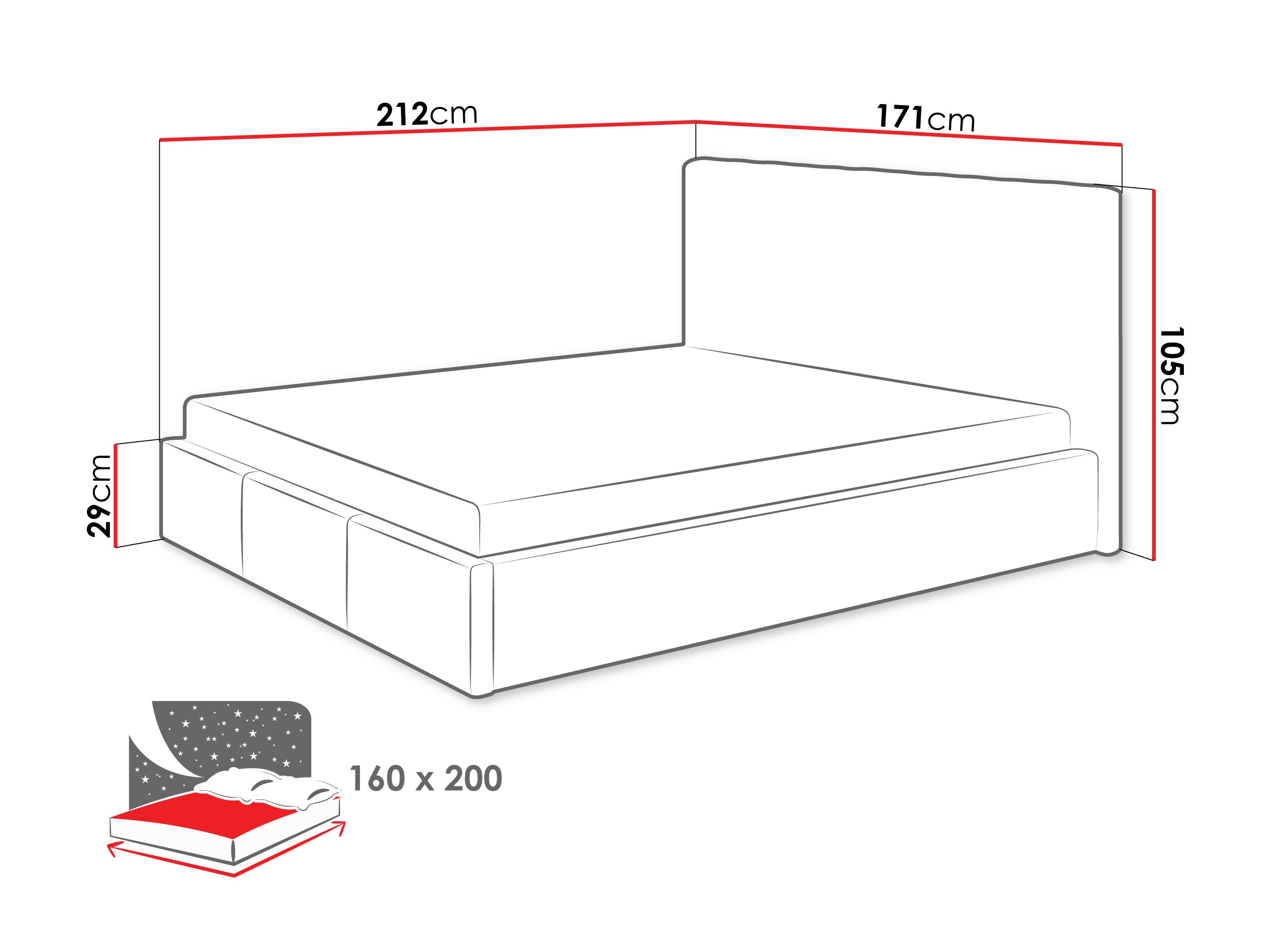Letto ComfiDream Fenara II (Fresh 13)
