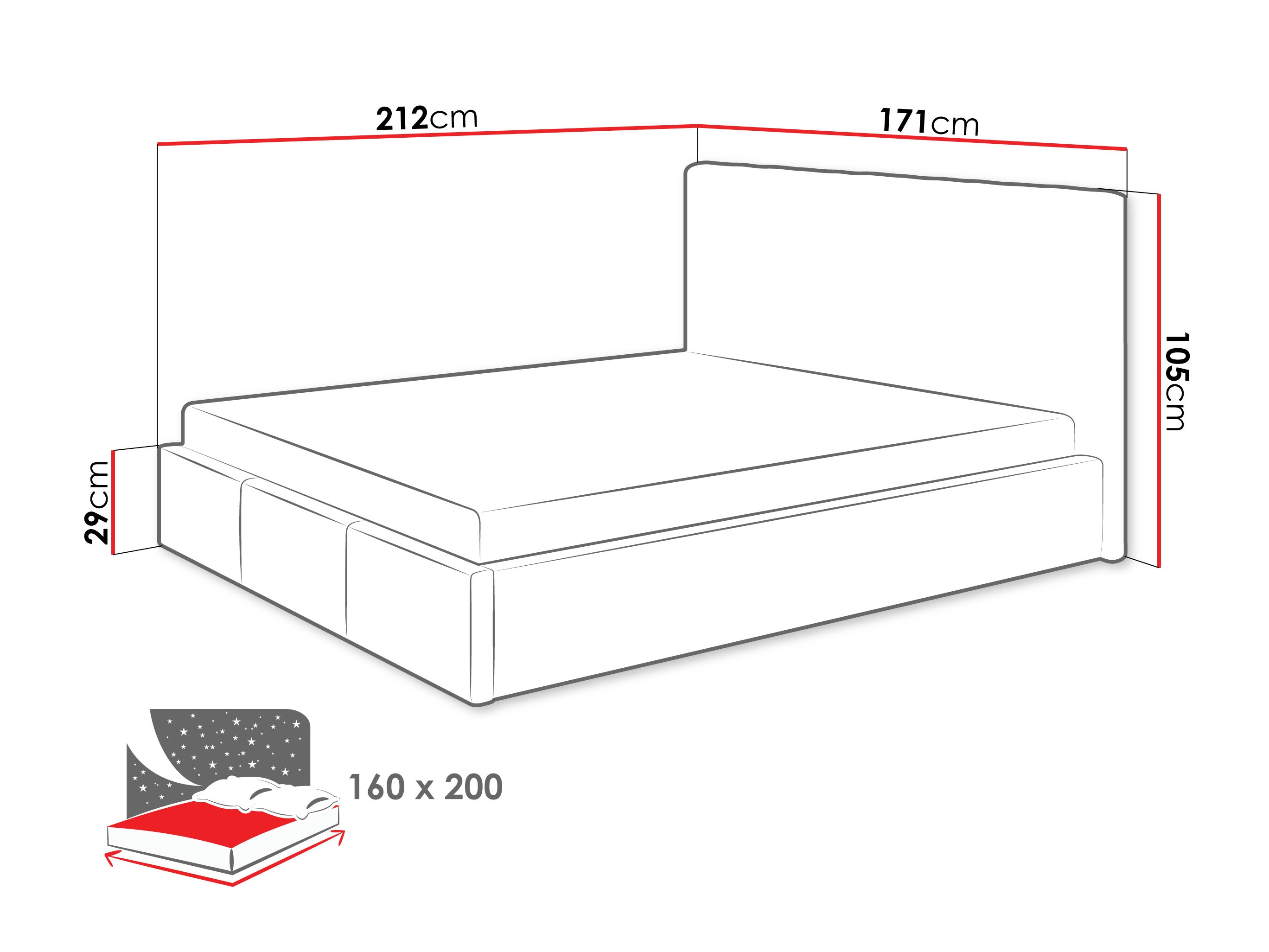 Letto ComfiDream Fenara II (Fresh 32)