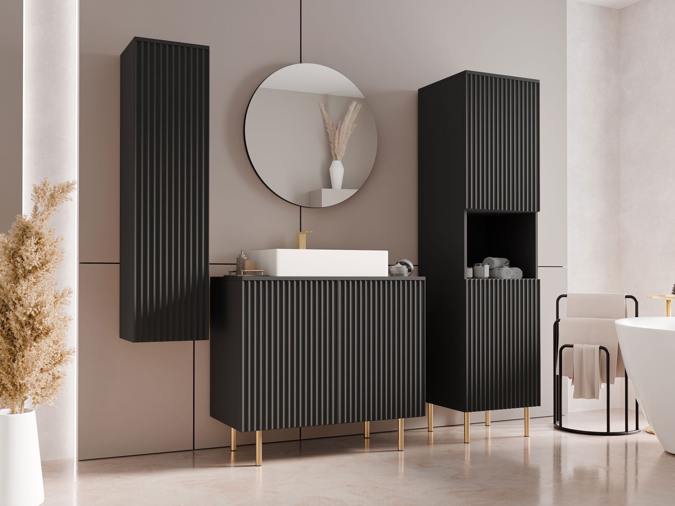 Set bagno Decus V (Nero)