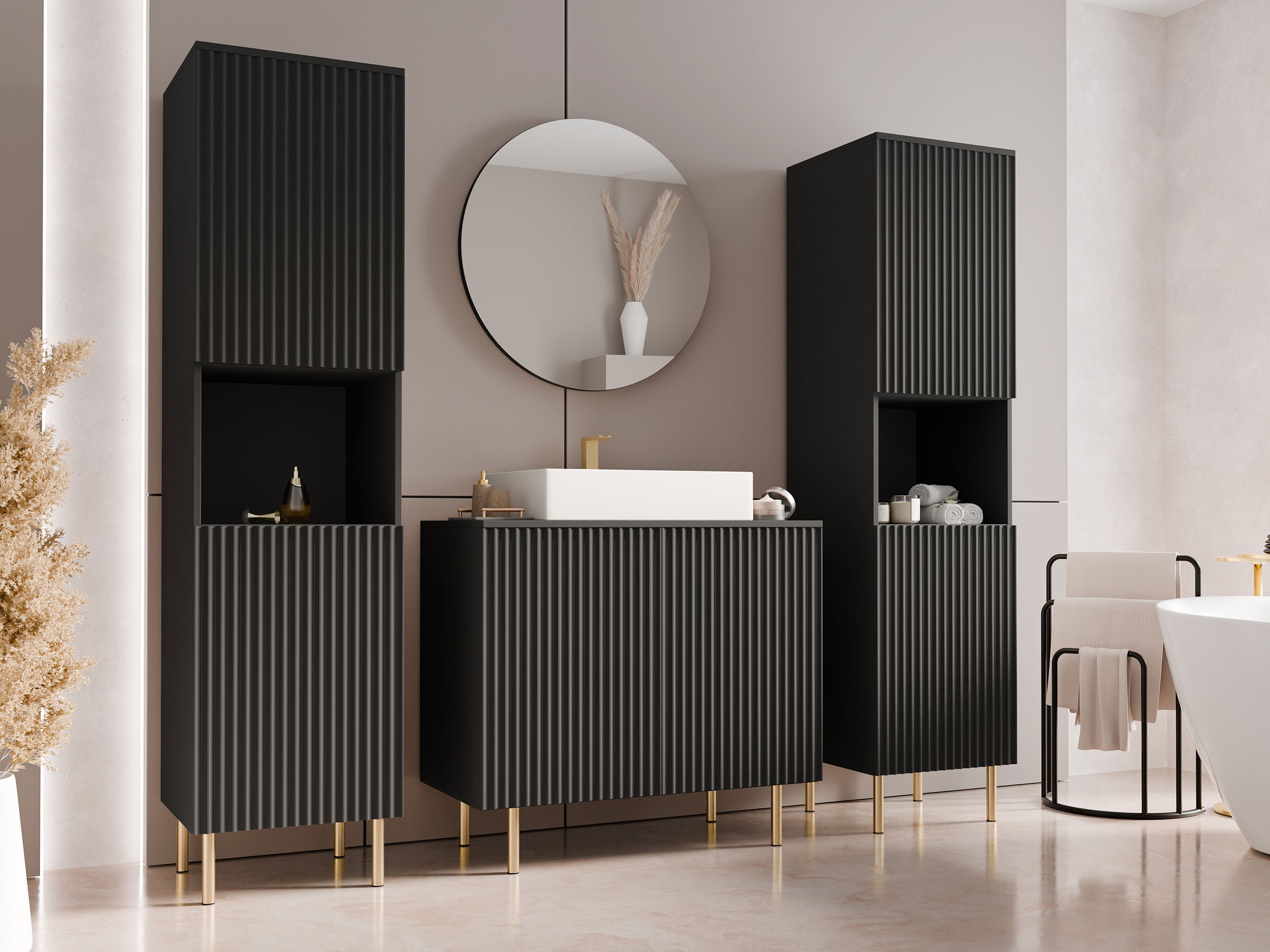 Set bagno Decus VI (Nero)
