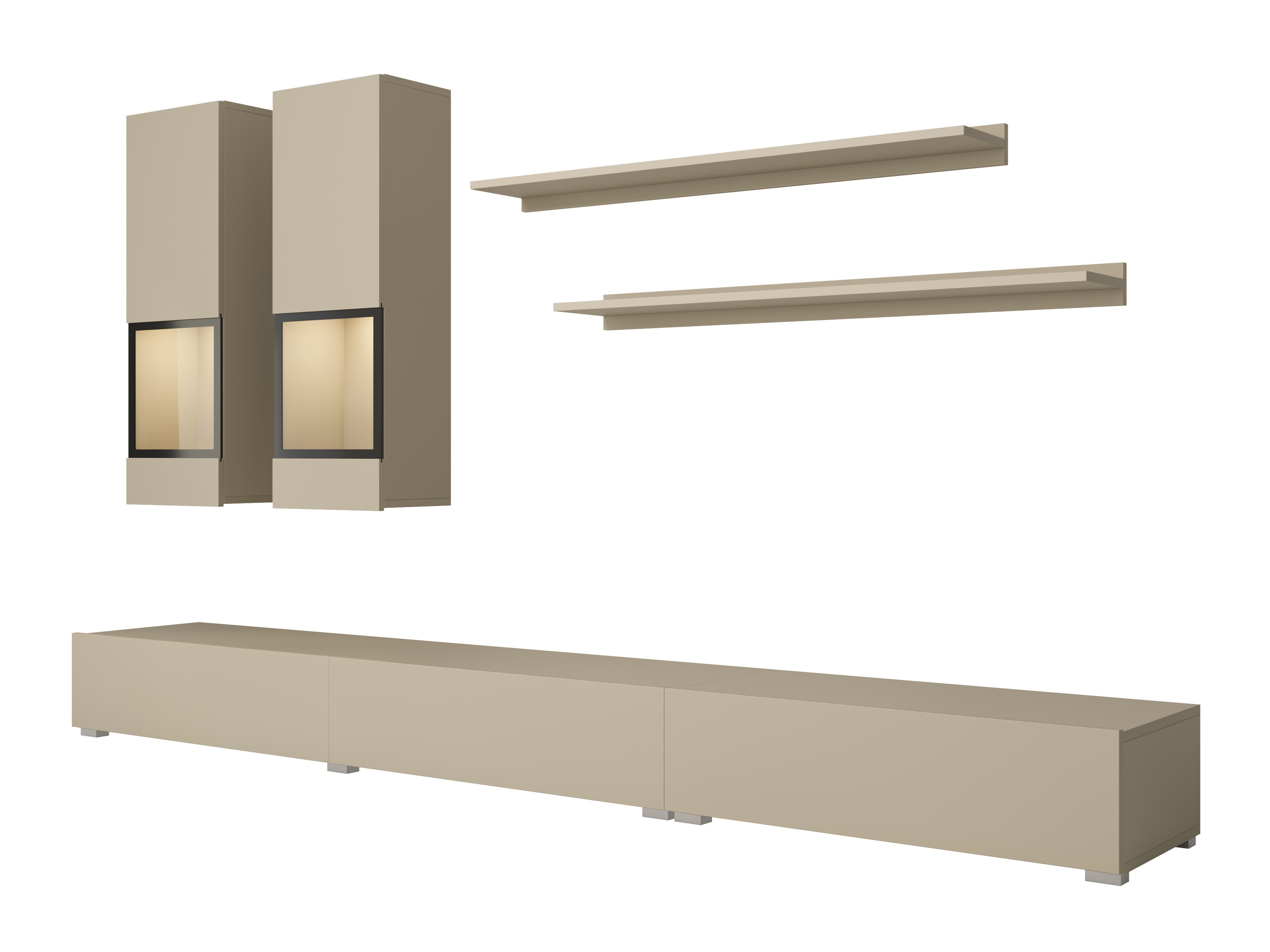 Parete attrezzata Serodeu 100 (Beige)