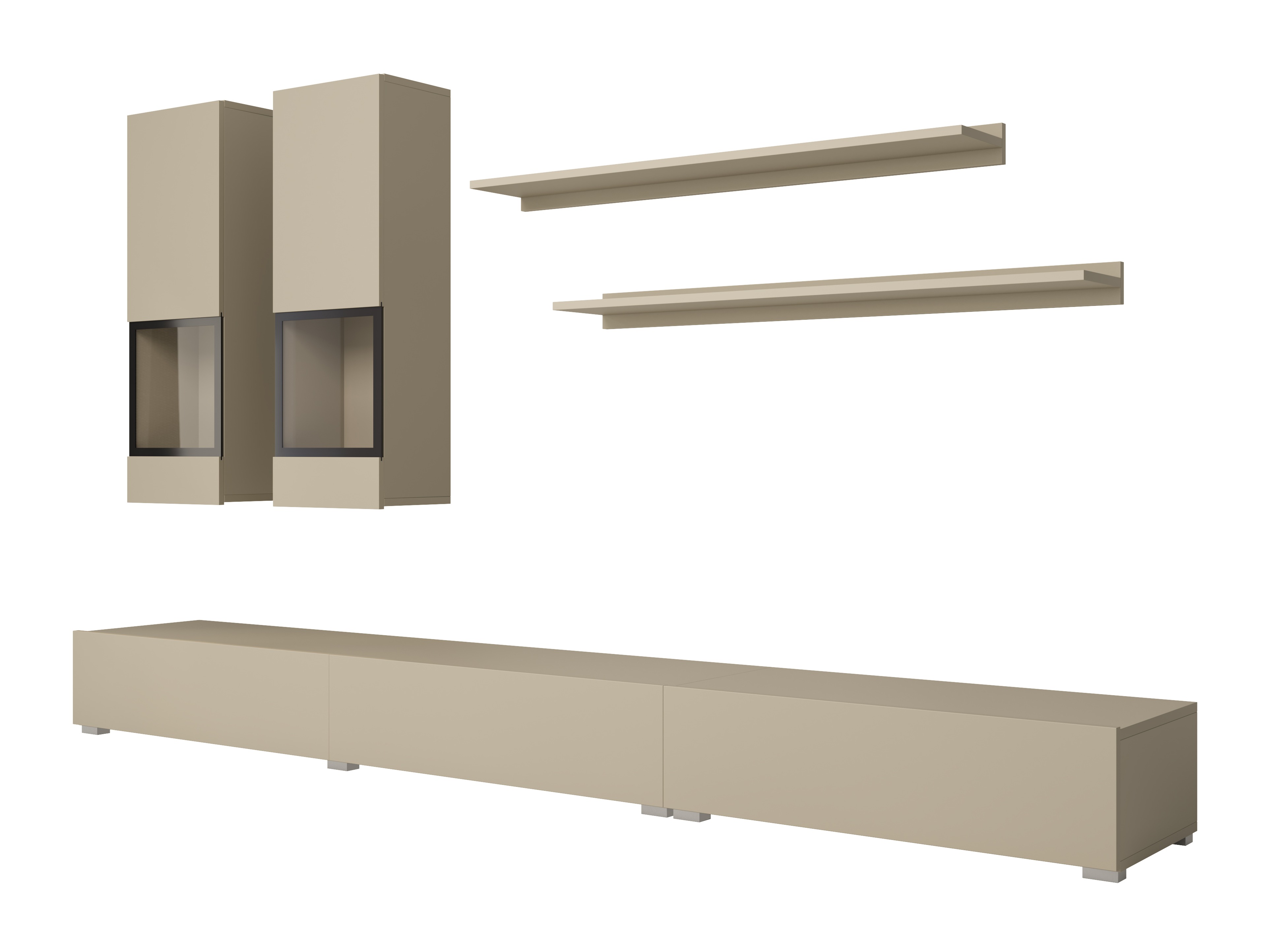Parete attrezzata Serodeu 100 (Beige)