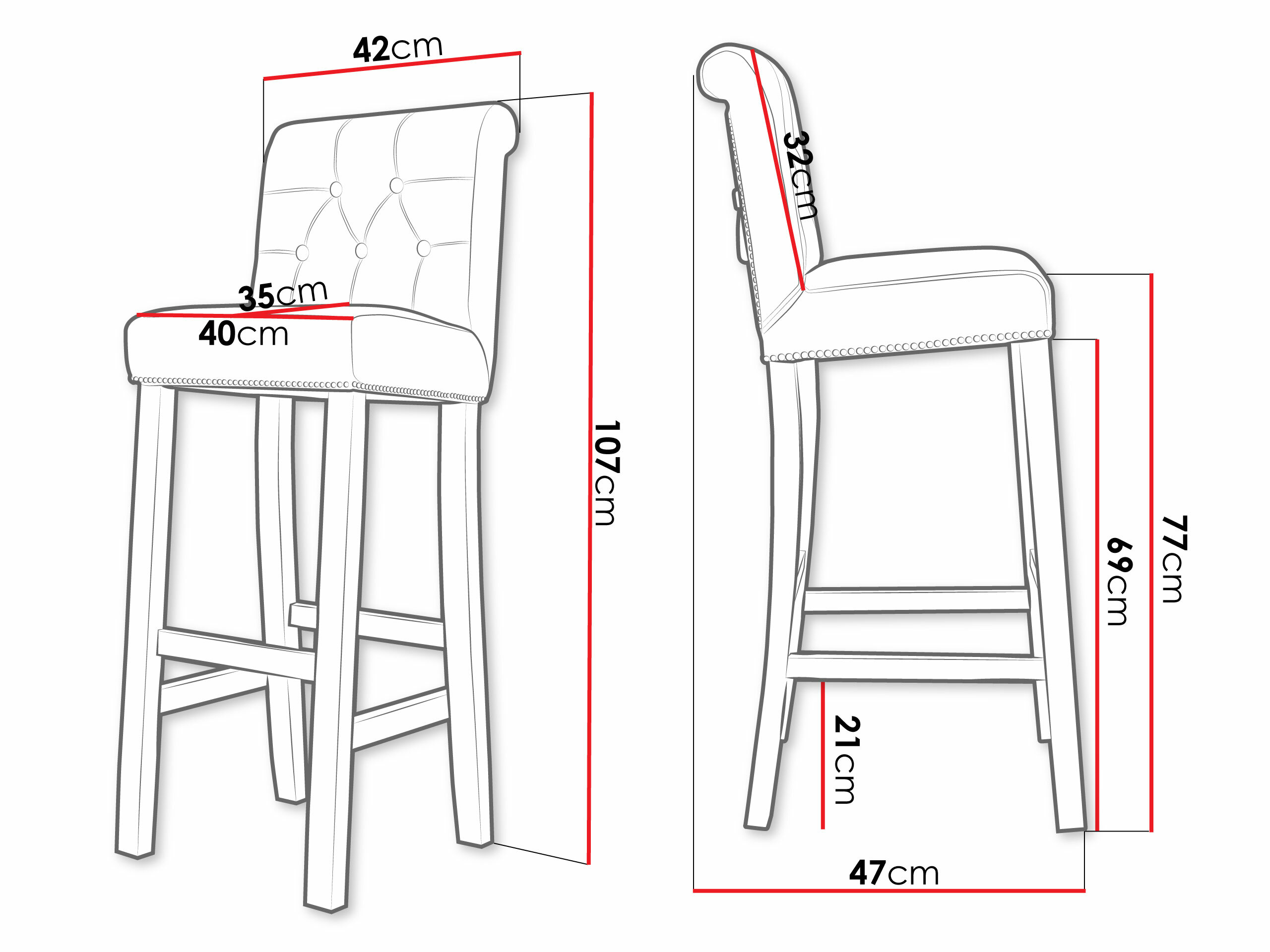 Sgabello da bar Jackson 100 (Magic Velvet 2258)