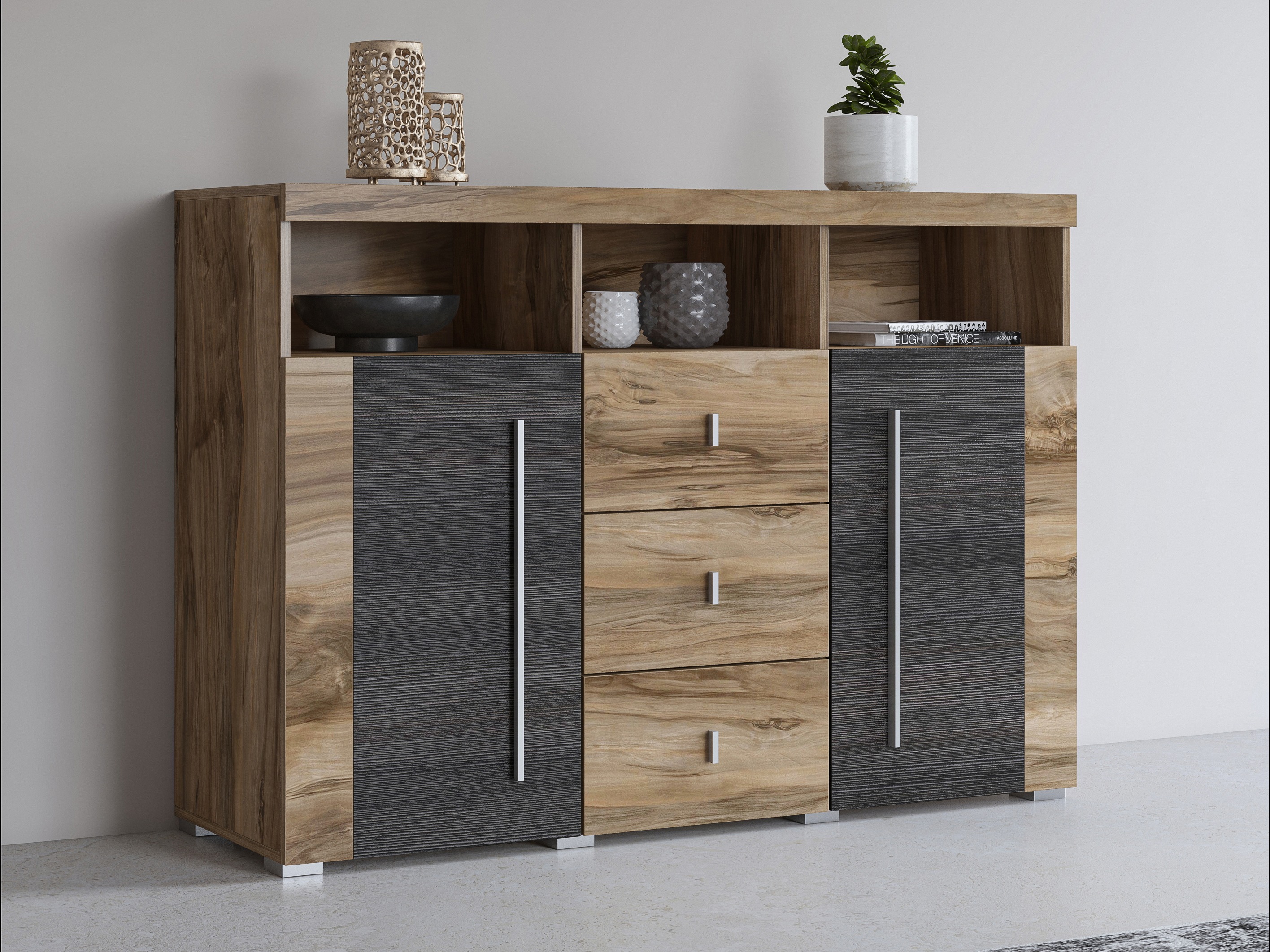 Cassettiera Sorciro 101 (Noce + Rovere moro)