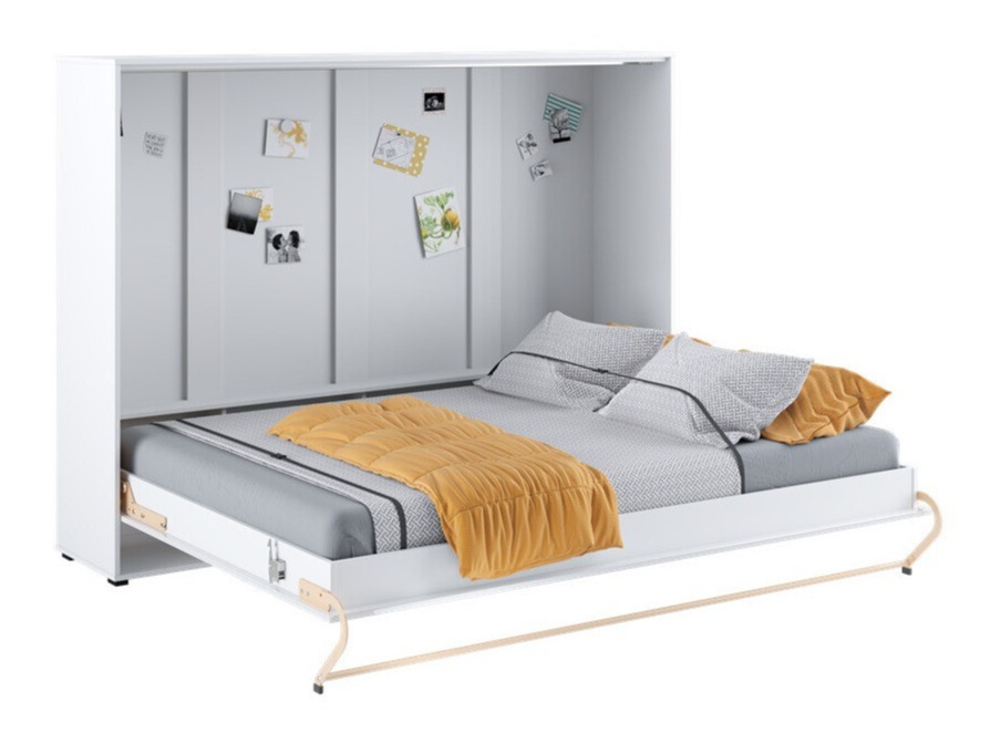 Letto a scomparsa Concept Pro Lenart Levfere 109 (Bianco + Bianco lucido)