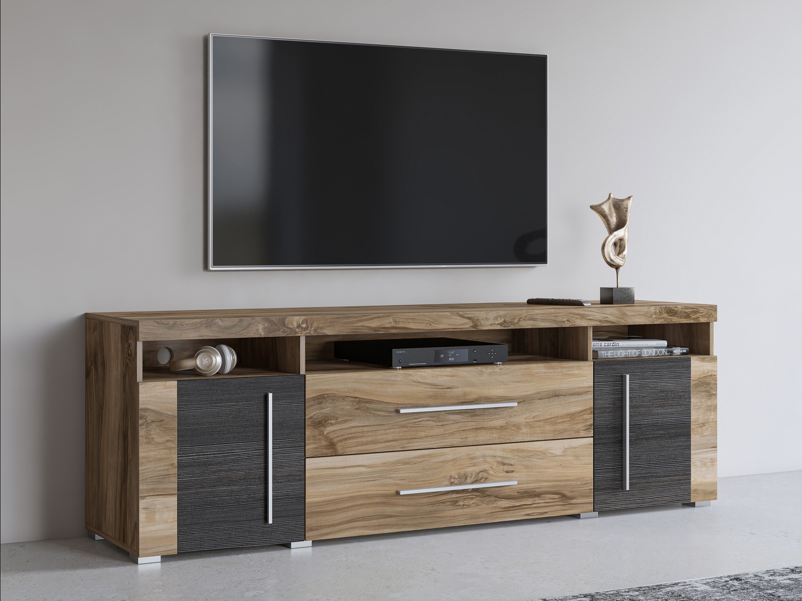 Mobile porta TV Sorciro 106 (Noce + Rovere moro)