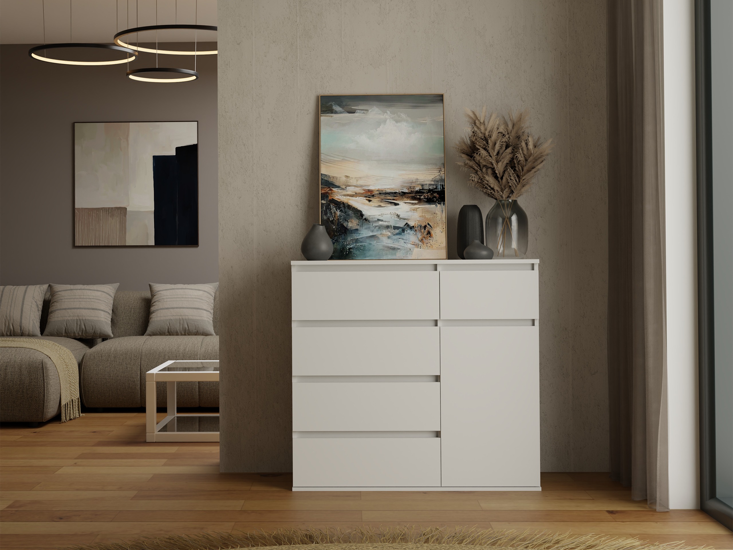 Cassettiera Elbvelu 136 (Bianco)