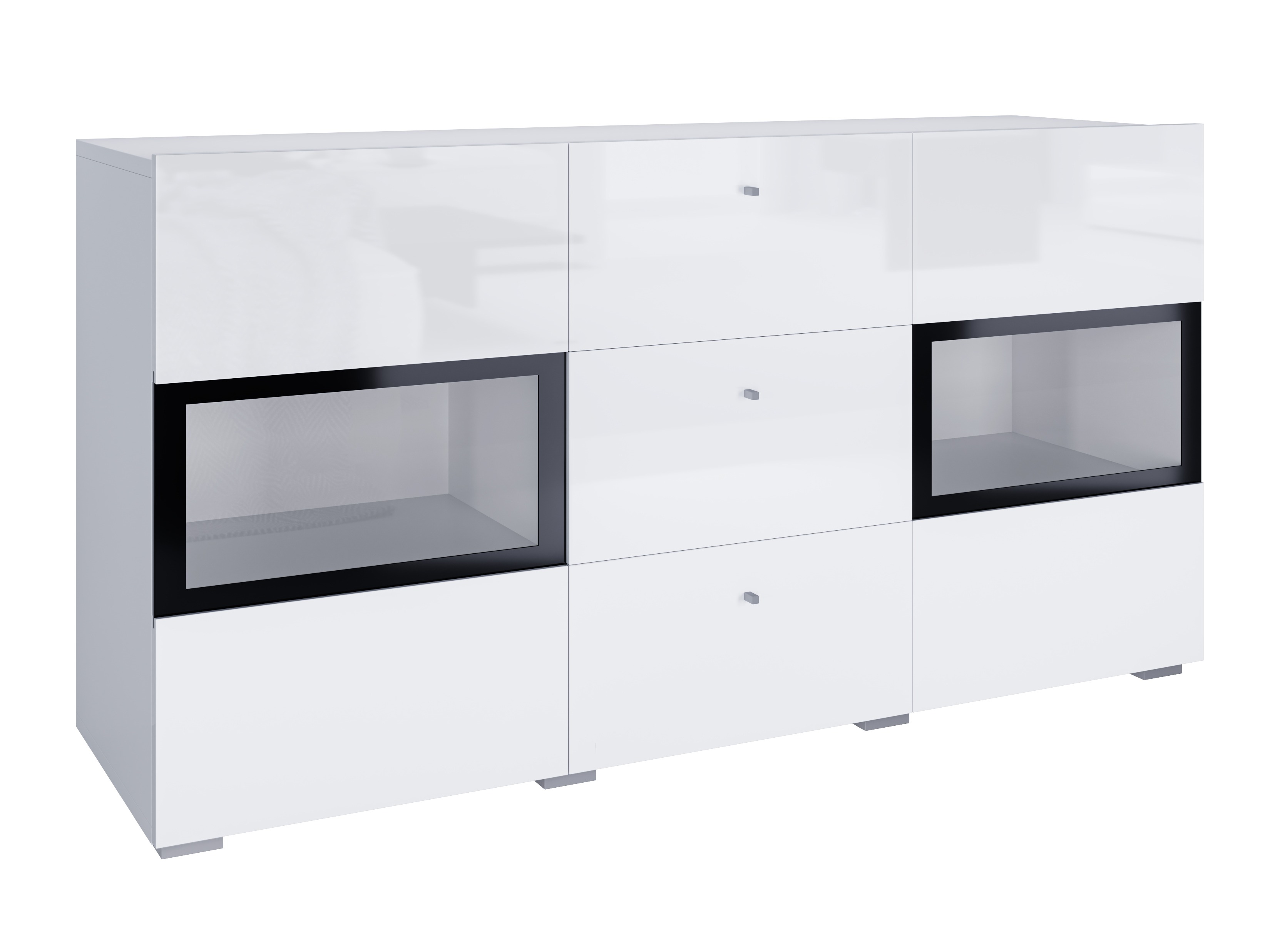 Cassettiera Serodeu 101 (Bianco + Bianco lucido)