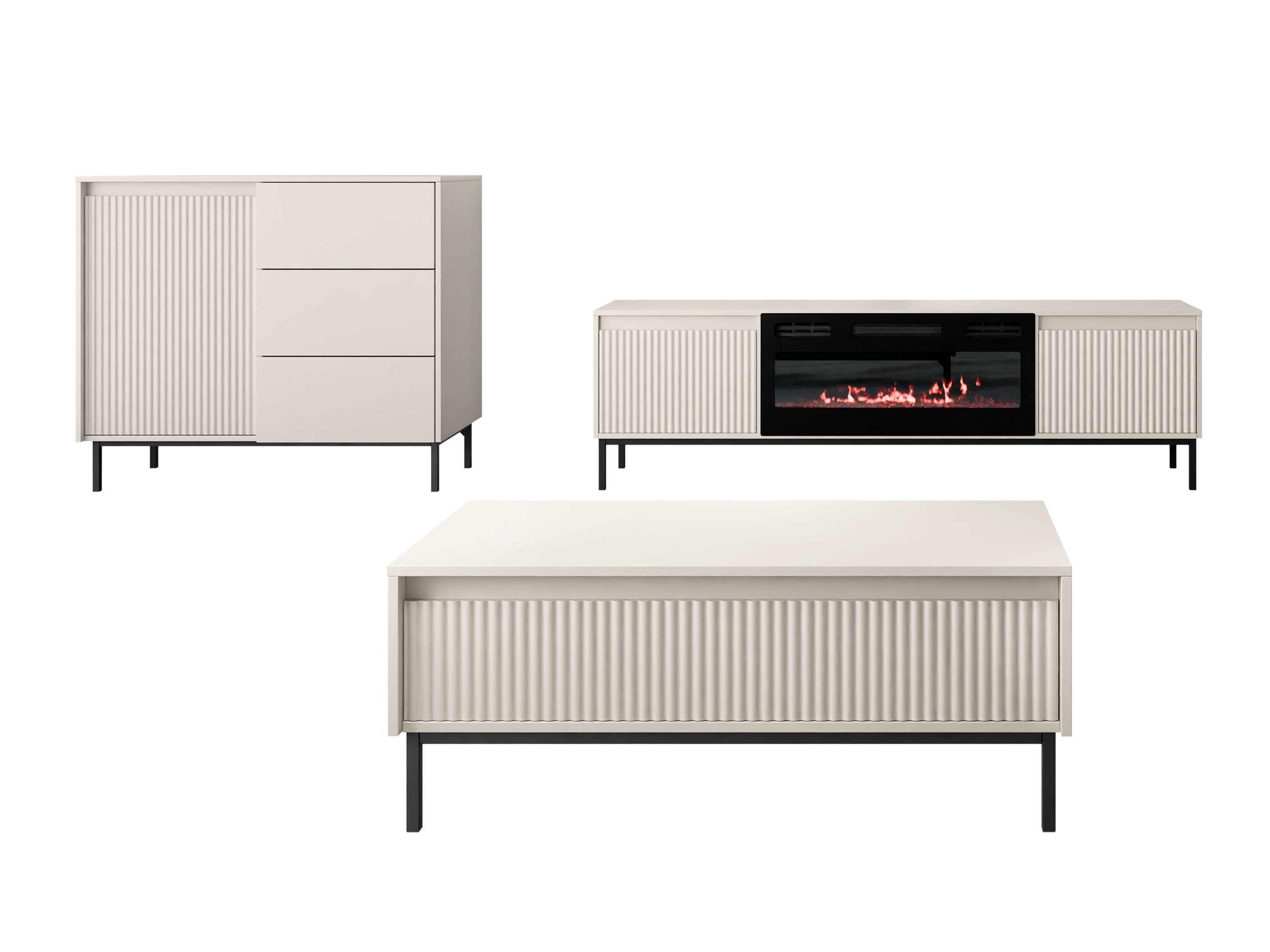 Parete attrezzata Comfivo Delruva 110 (Cachemire)