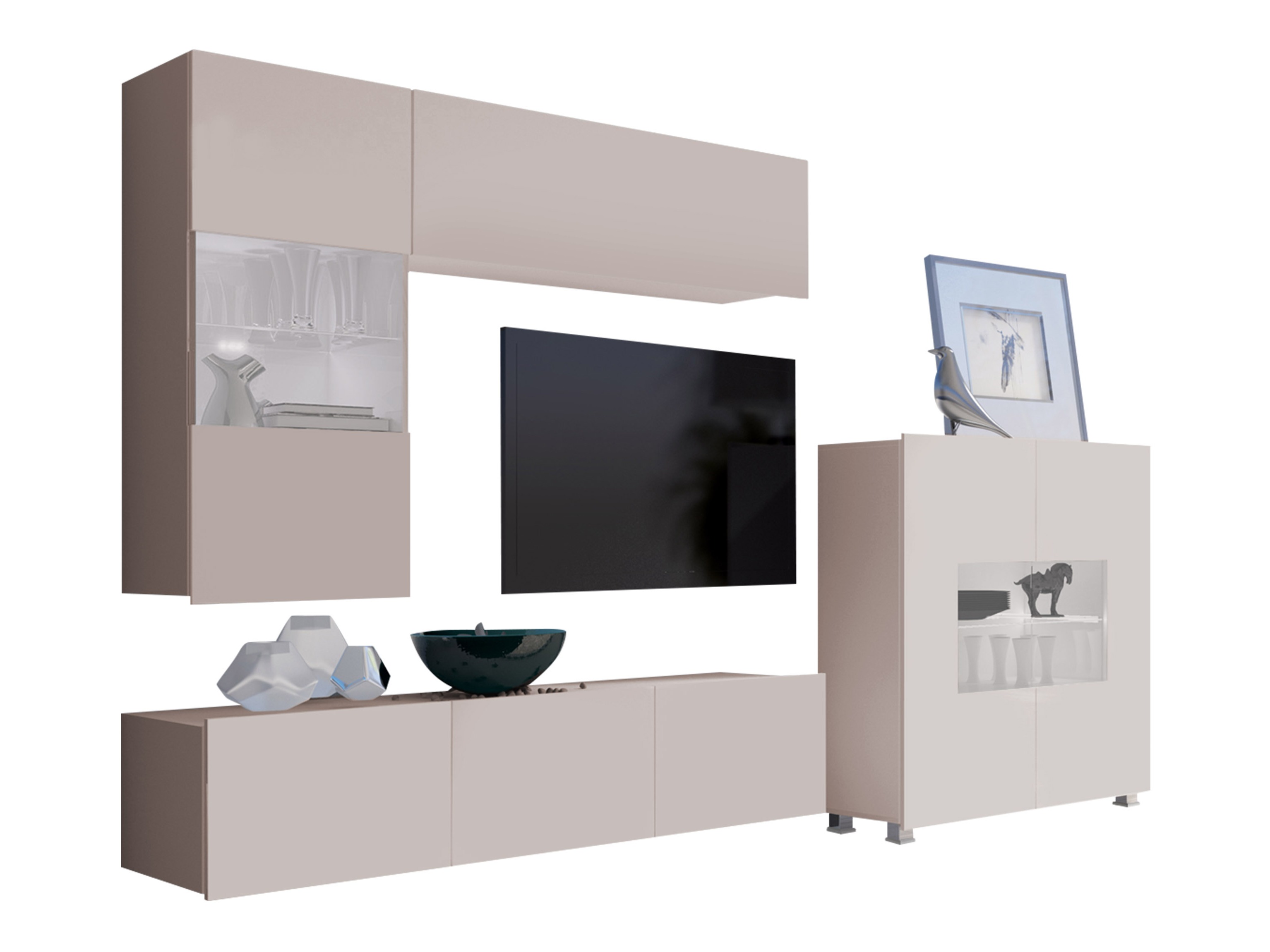 Parete attrezzata Remus III (Cachemire)