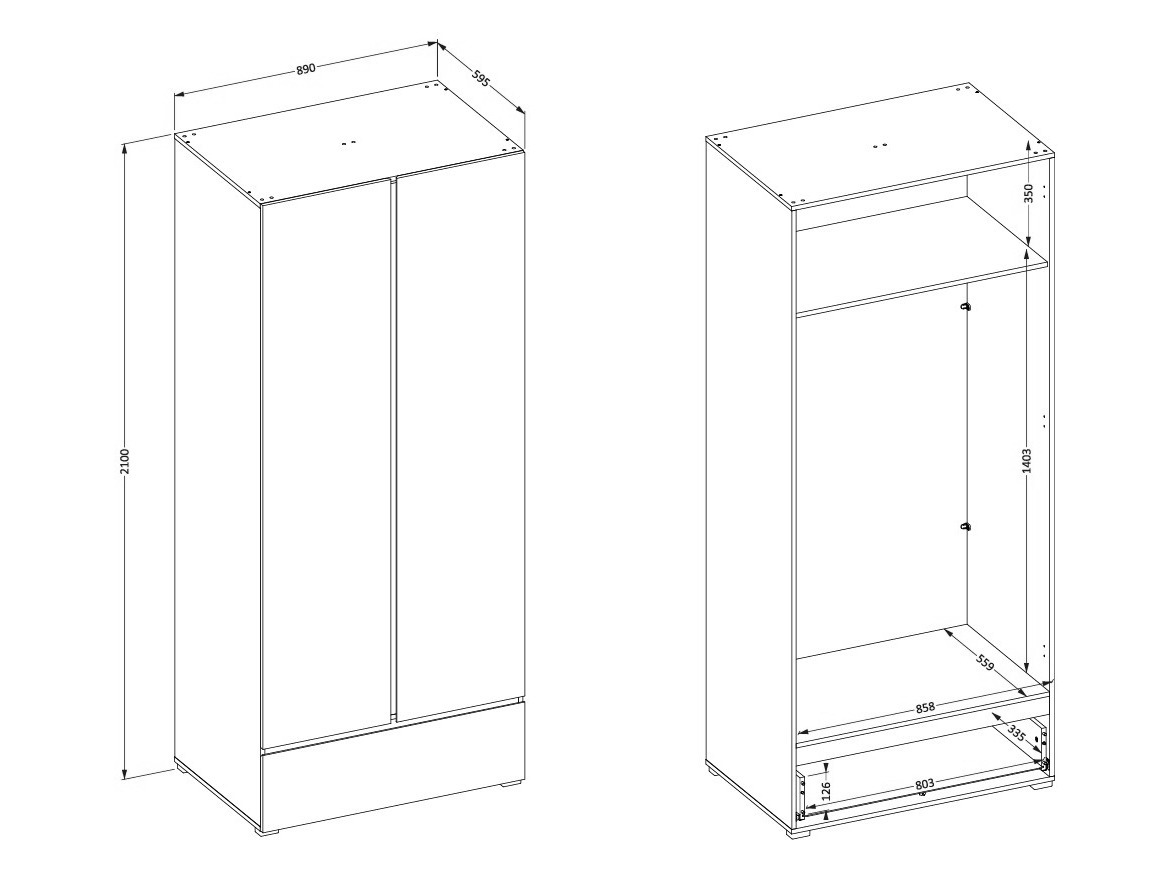 Armadio Alfere 118 (Bianco)