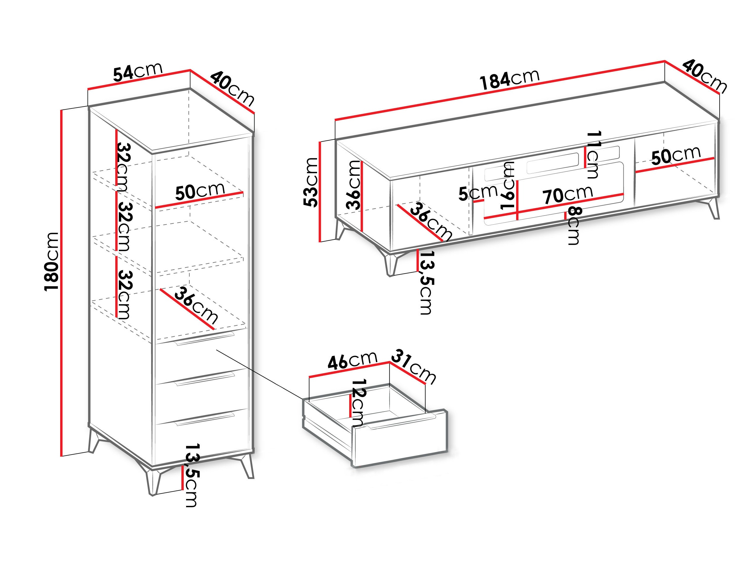 Parete attrezzata Comfivo Camlue 113