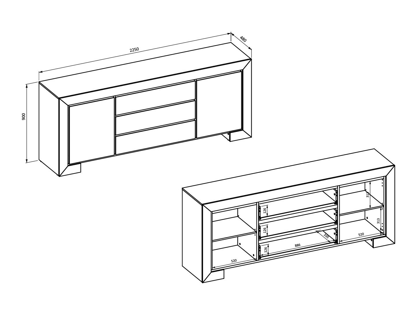 Parete attrezzata Etrteo 106