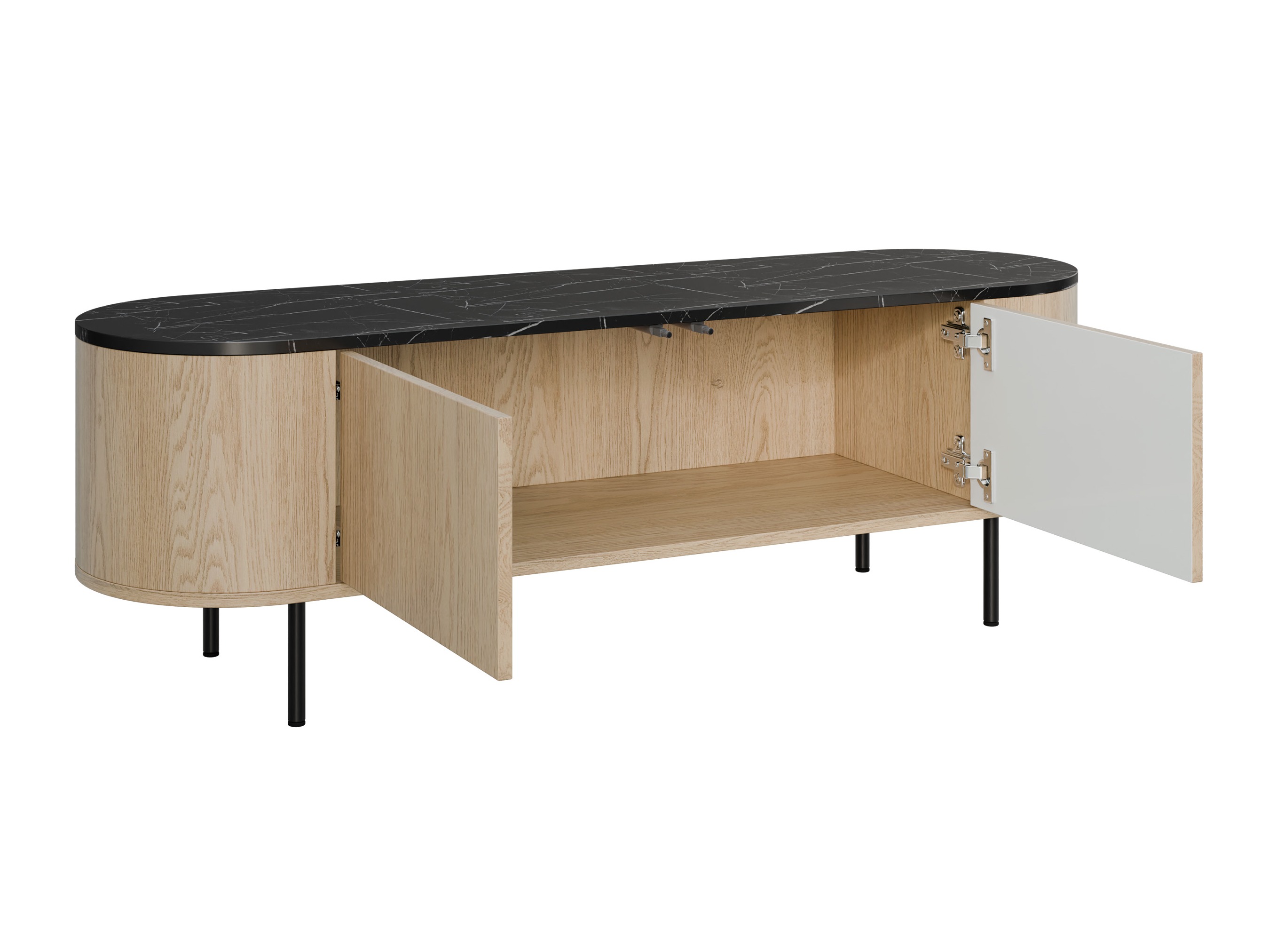 Mobile porta TV Comfivo Livtena (Marmo bianco + D'oro)