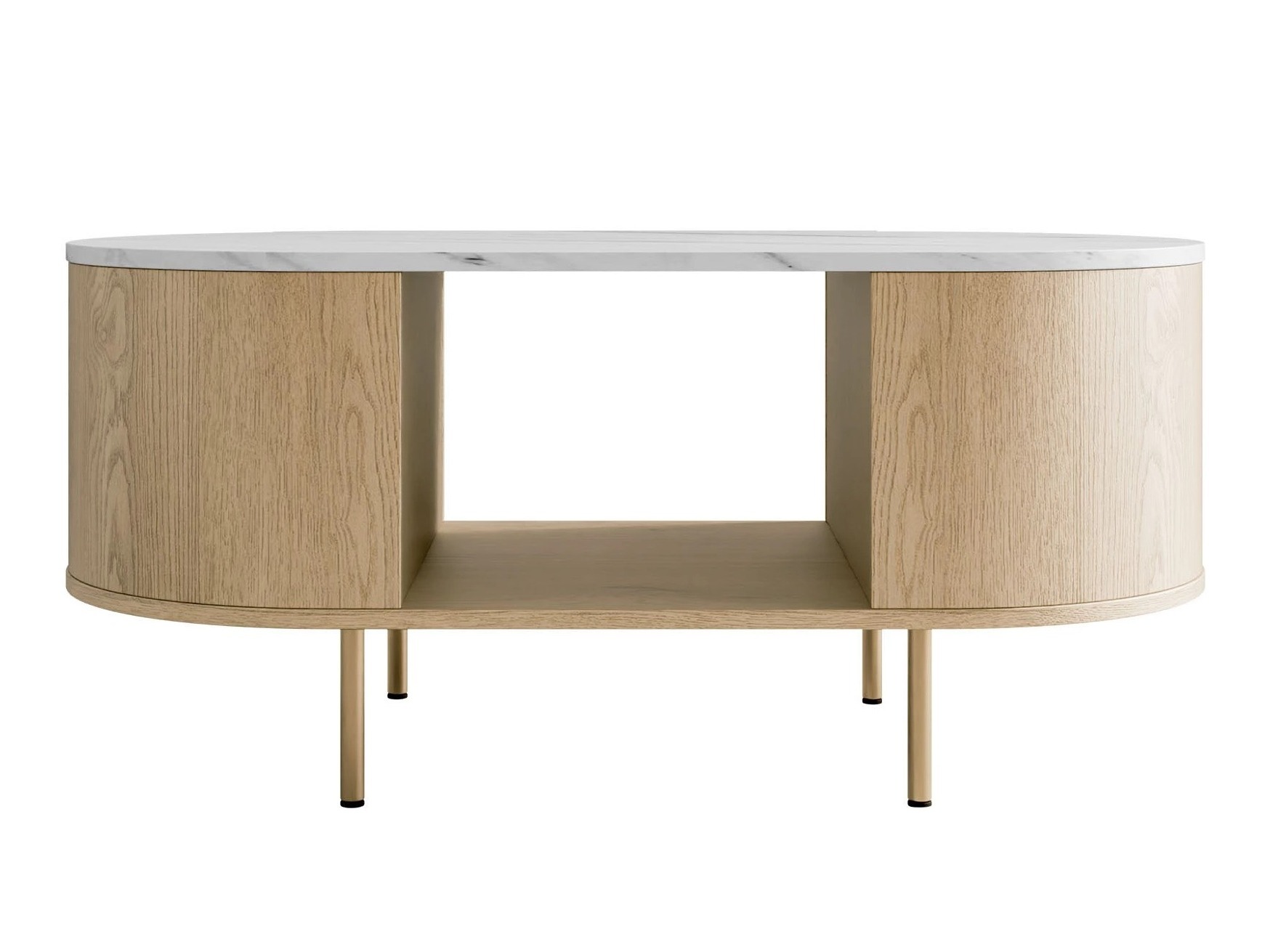 Parete attrezzata Comfivo Livtena 105 (Marmo bianco + D'oro)