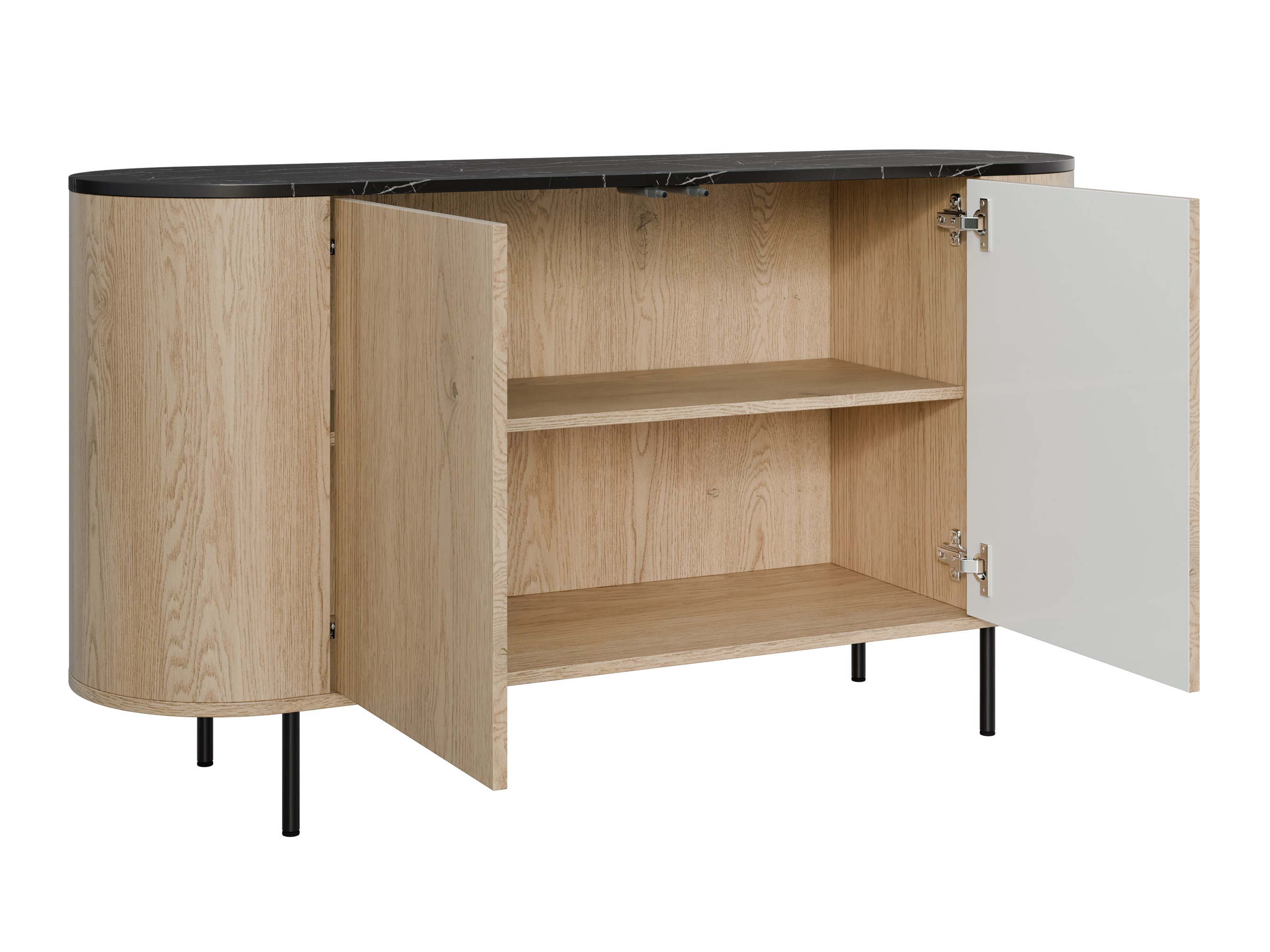 Parete attrezzata Comfivo Livtena (Marmo nero + Nero)