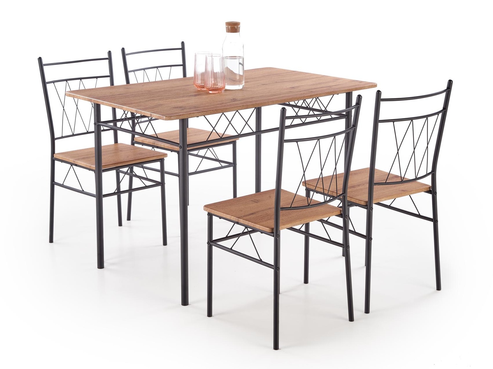 Set sala da pranzo Houston 1251 (Quercia + Nero)