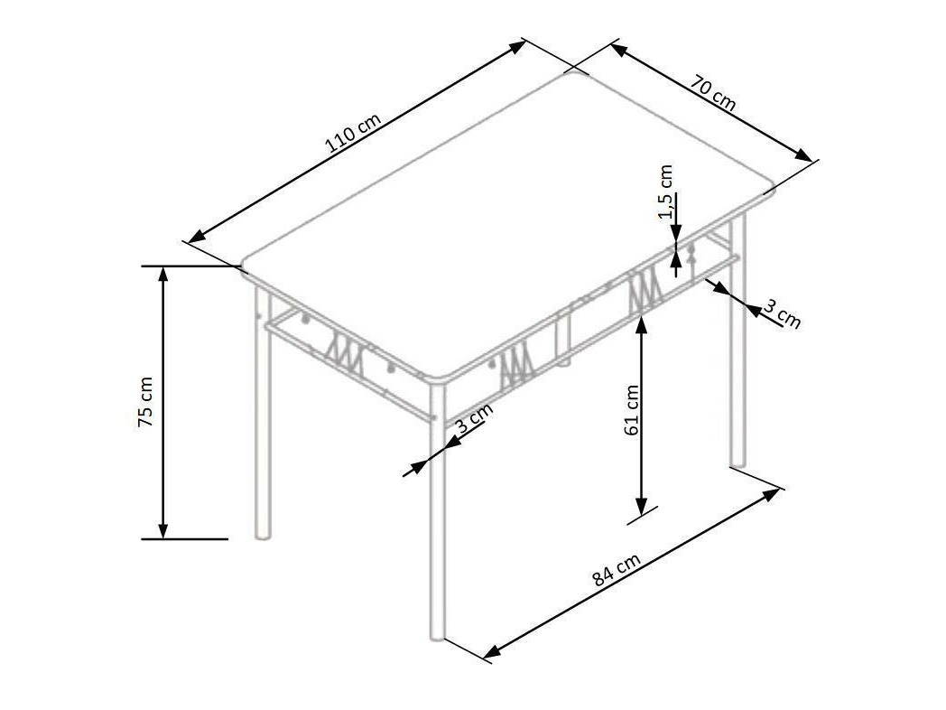 Set sala da pranzo Houston 1251 (Quercia + Nero)