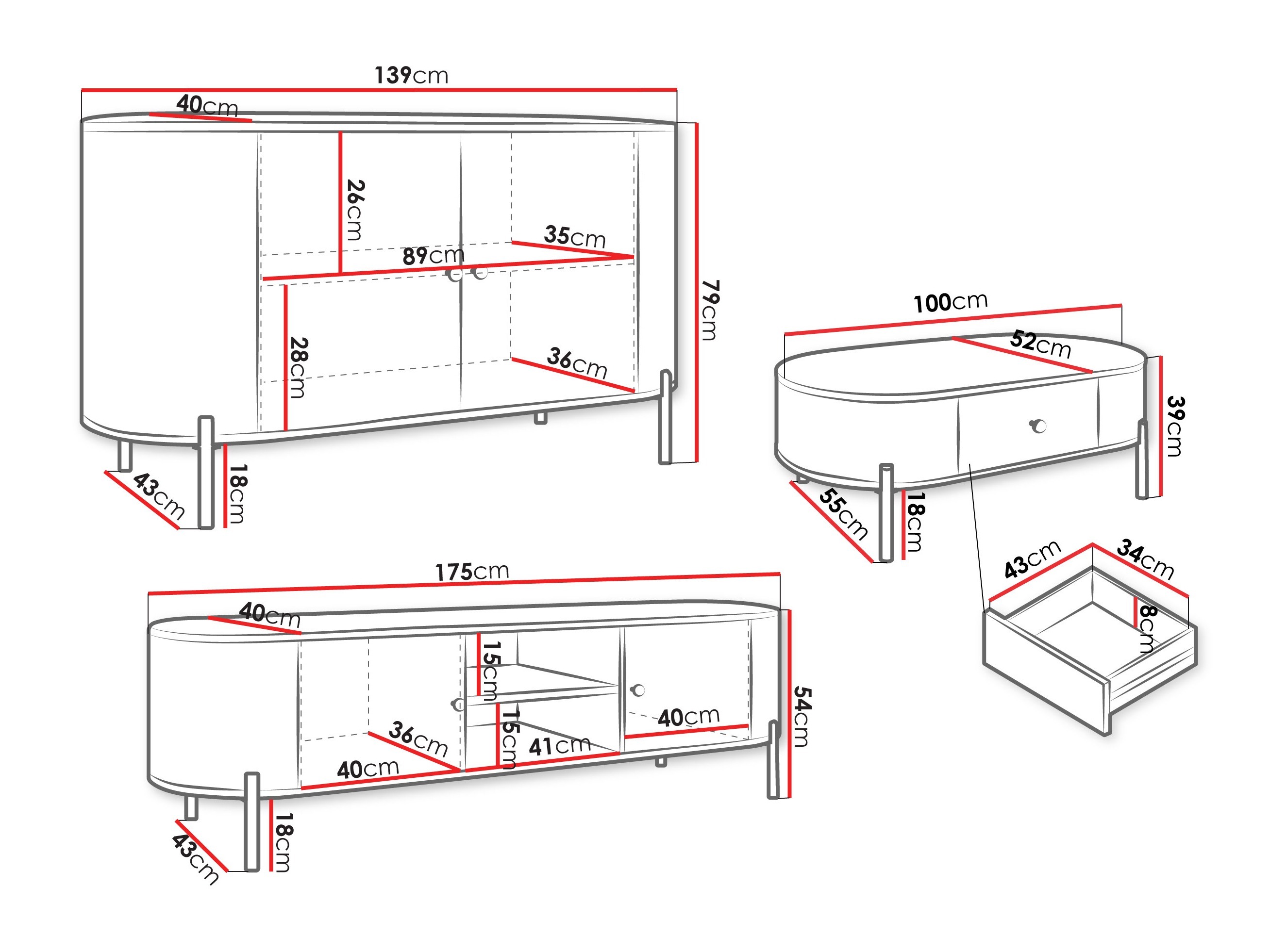 Parete attrezzata Comfivo Mirsoni II