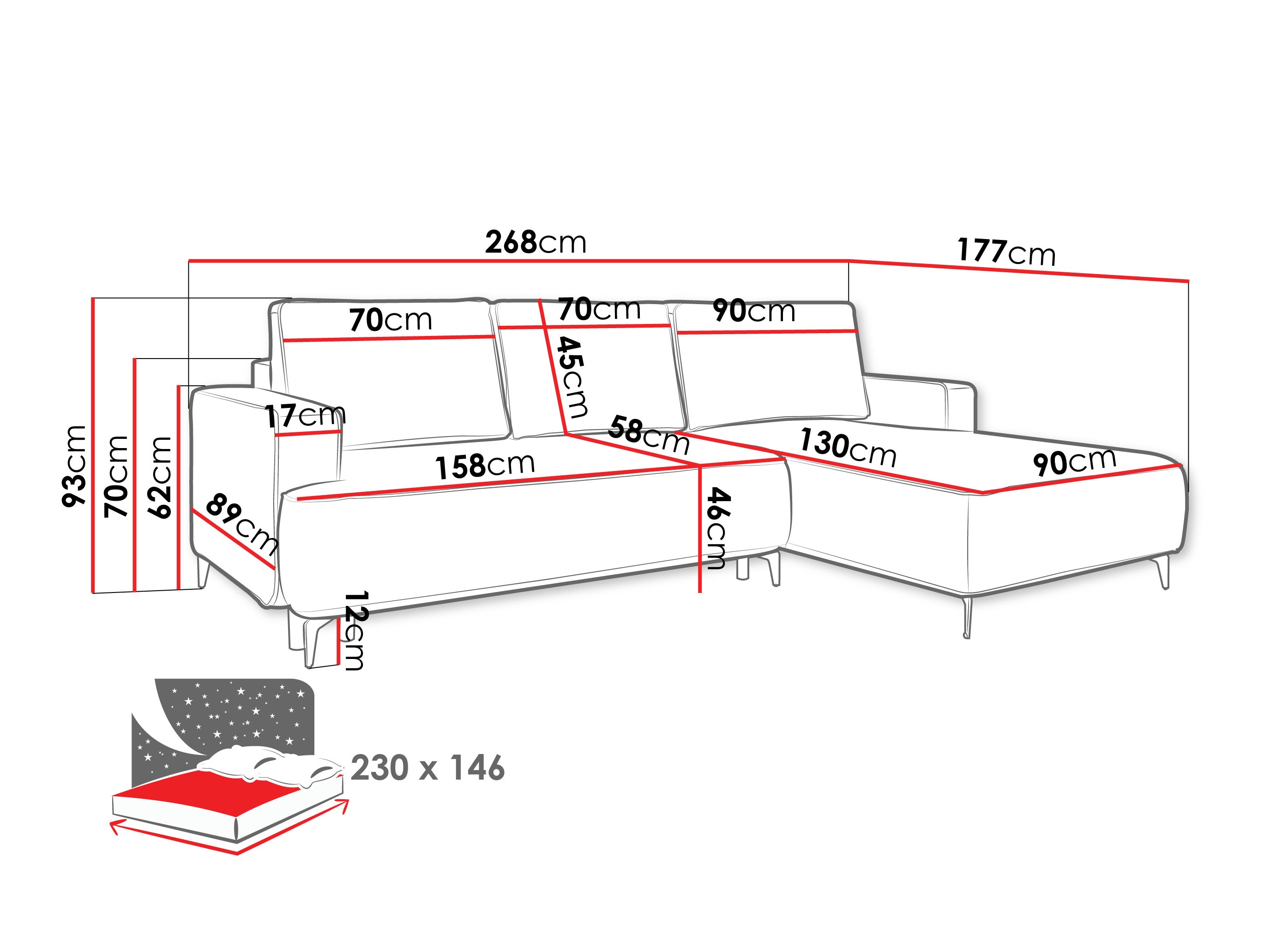 Divano angolare ComfiDream Lyraion (Castel 15)