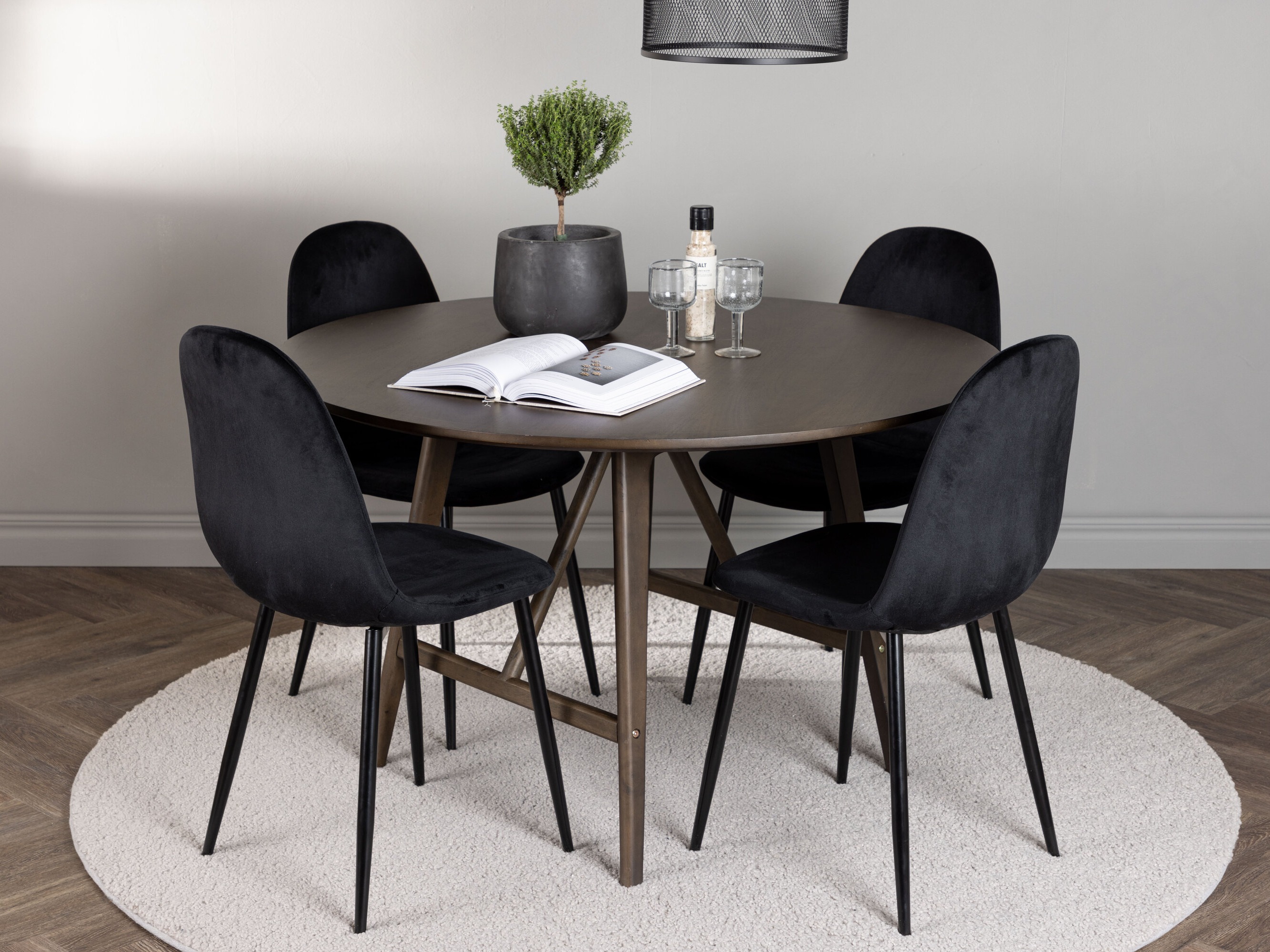 Set sala da pranzo Dallas 4887 (Nero)