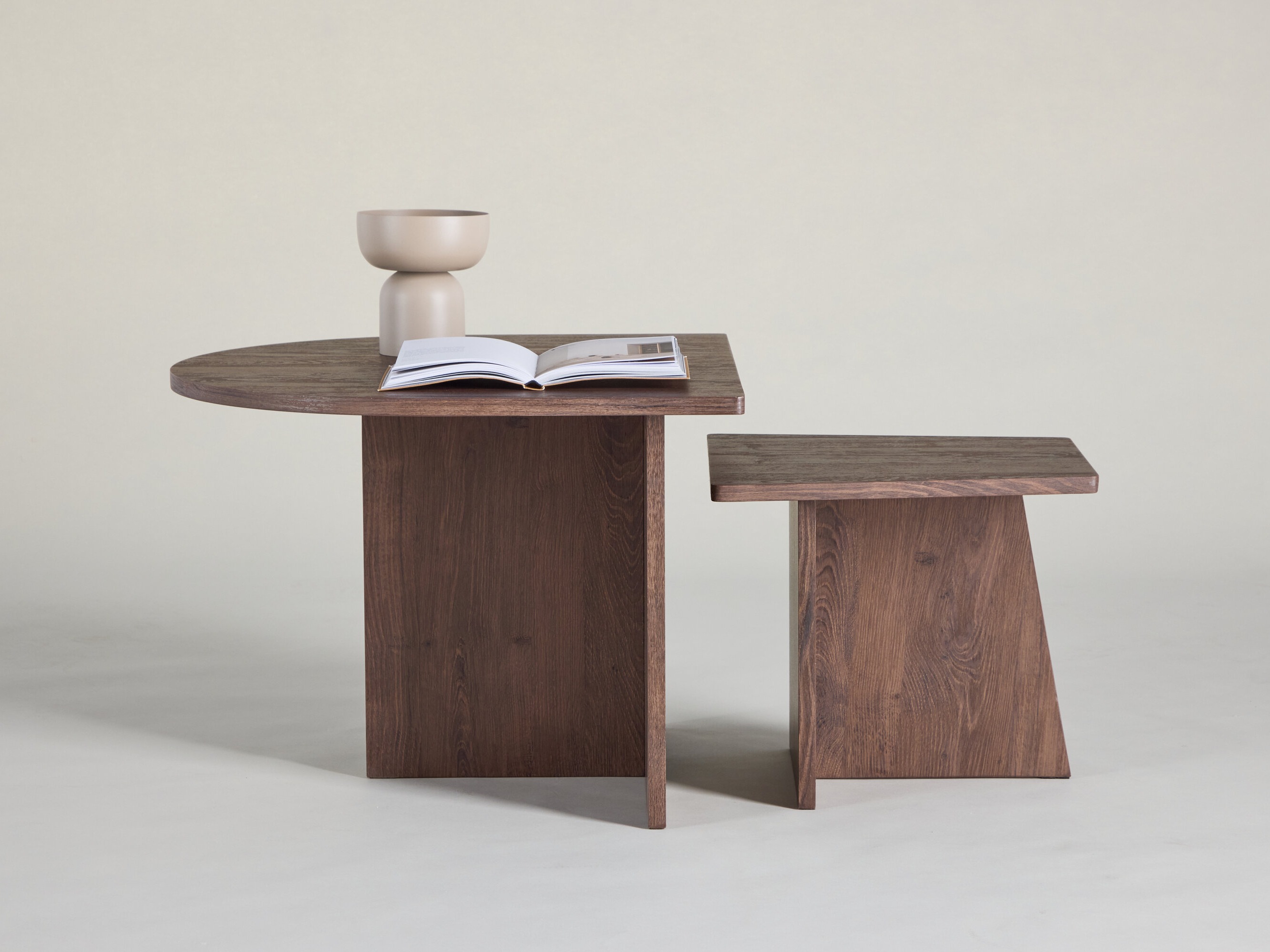 Set tavolino da caffè Dallas 4880 (Marrone scuro)