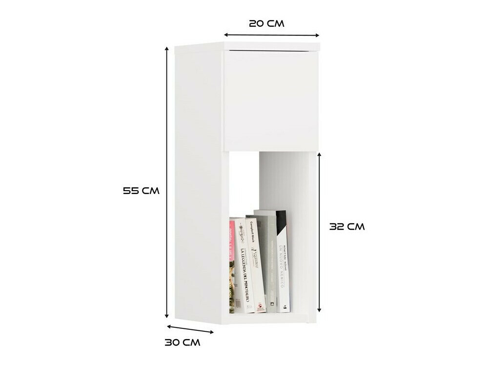 Comodino Mandeville 304 (Antracite + Rovere Artisan)