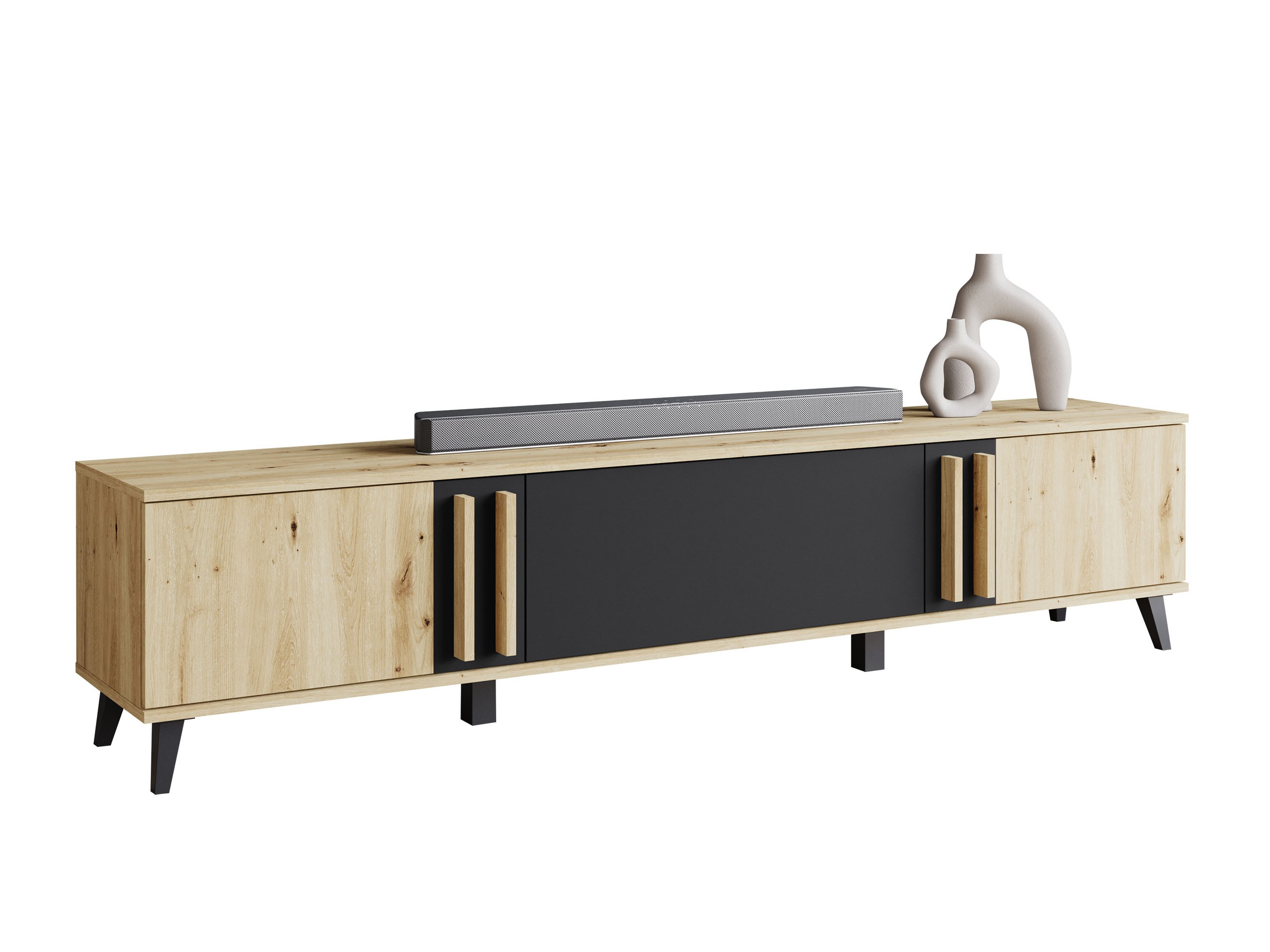 Mobile porta TV Facetor (Rovere Artisan + Grafite)