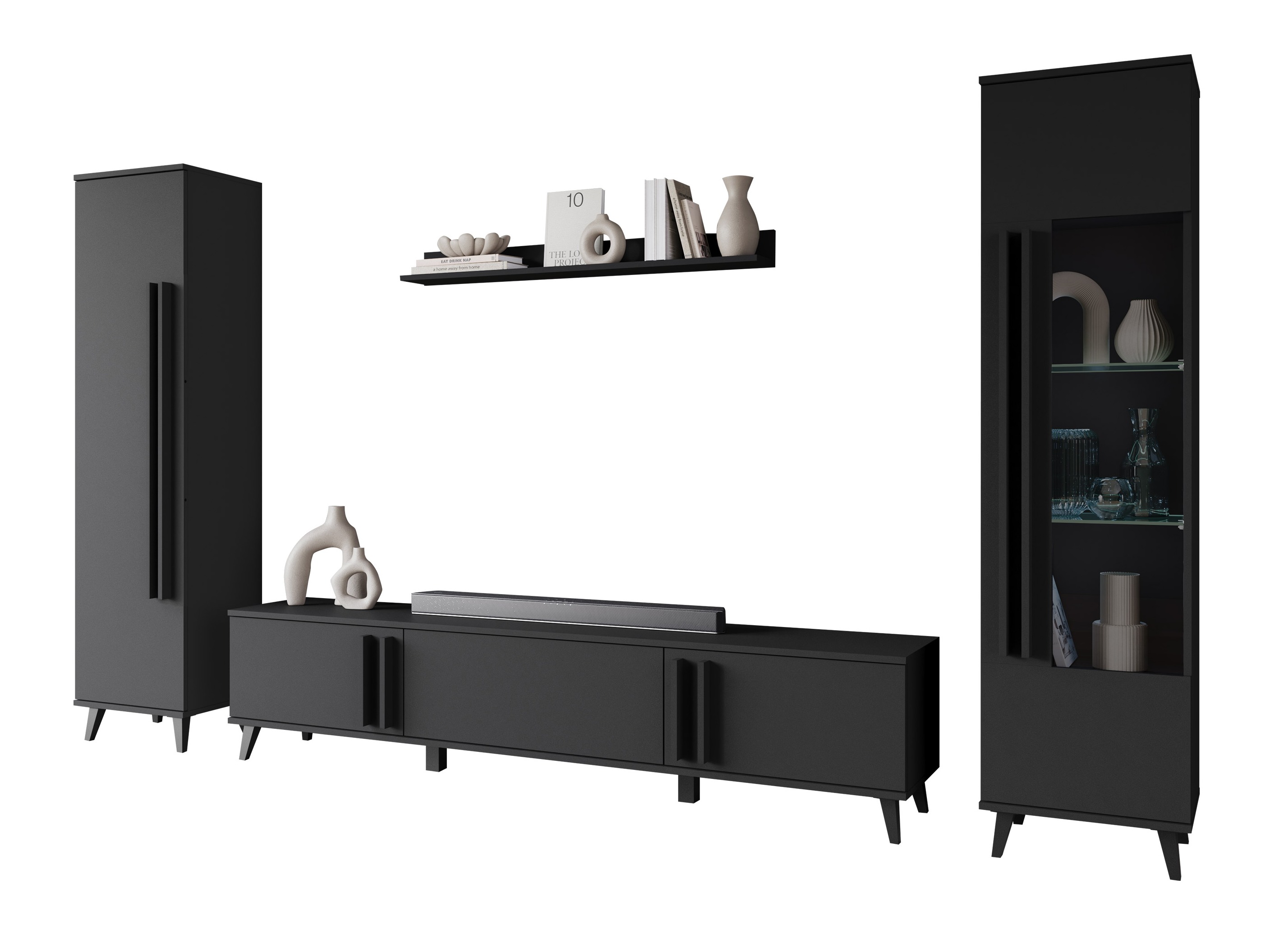 Parete attrezzata Temora 103 (Grafite)