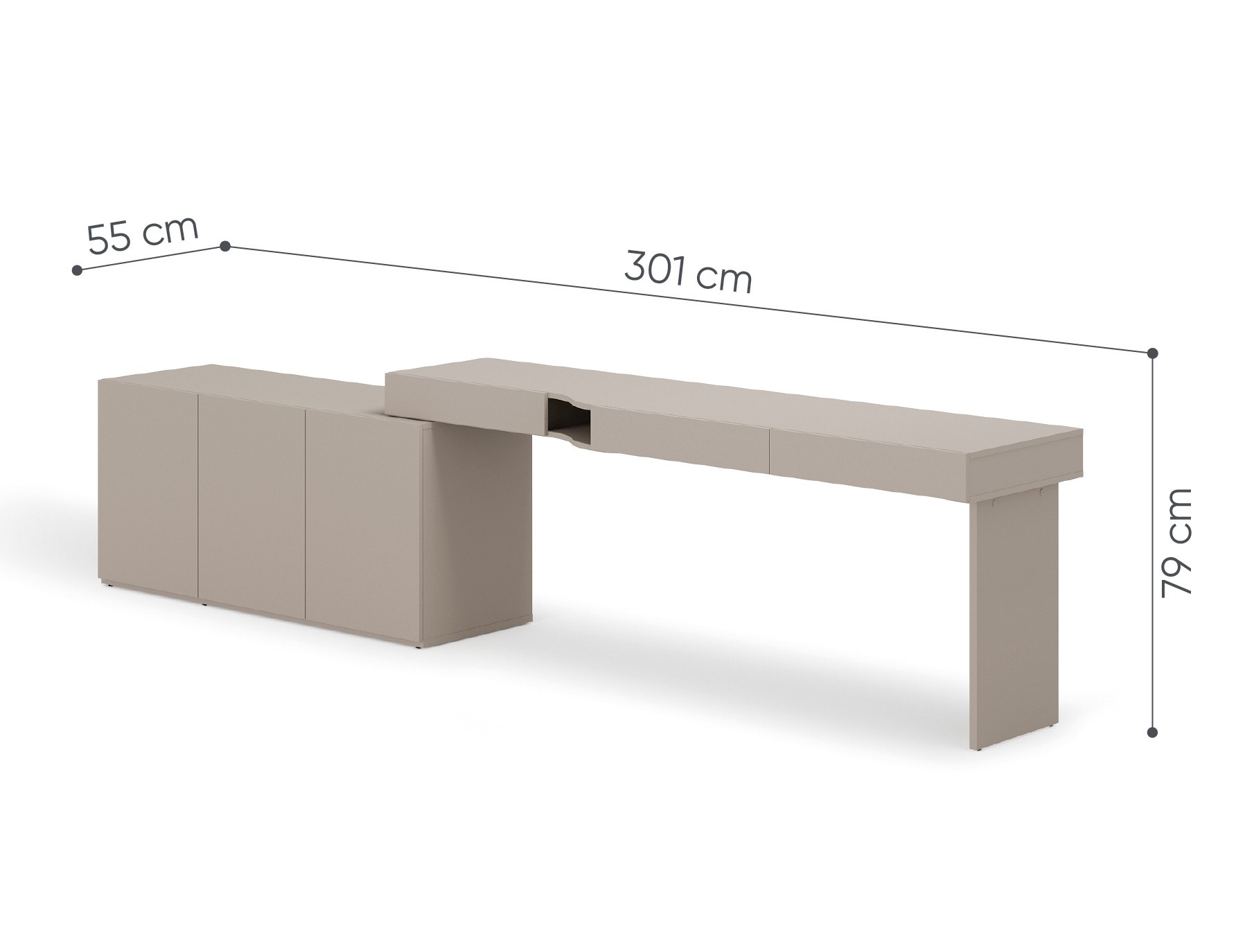 Scrivania da ufficio Evareve 111 (Destra)