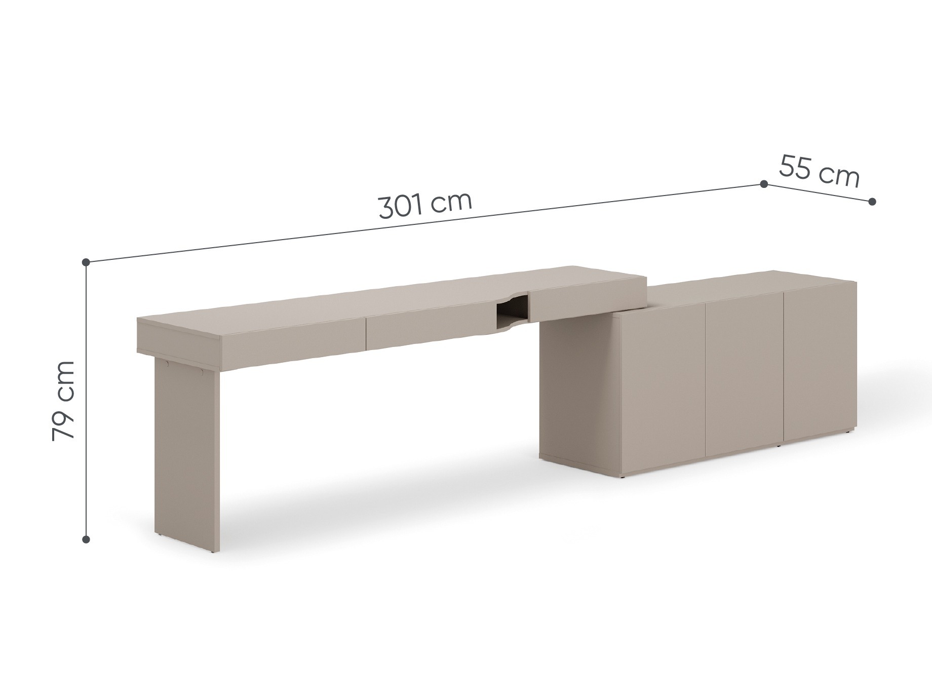 Scrivania da ufficio Evareve 111 (Sinistra)