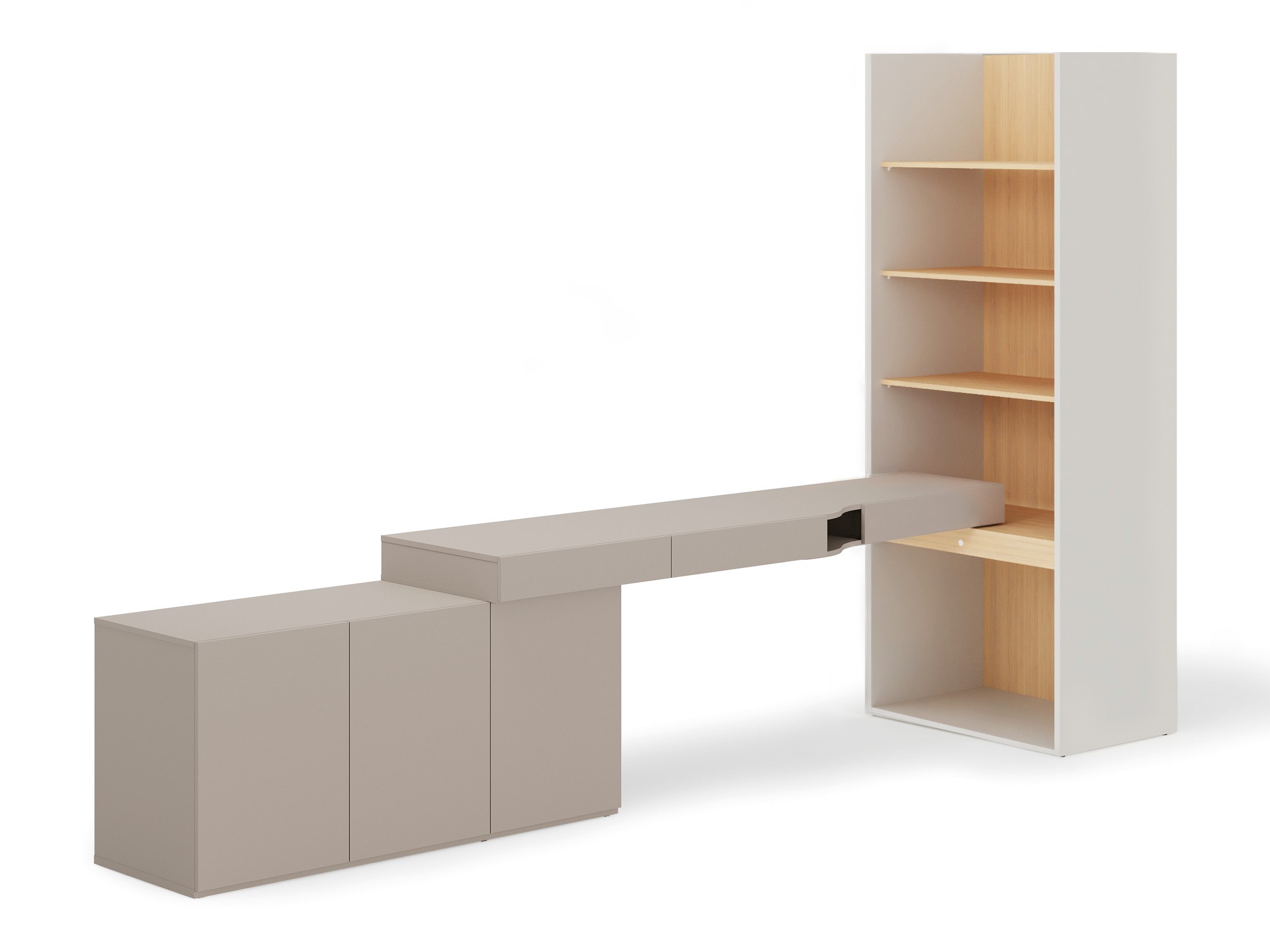 Set ufficio Evareve 118 (Grigio + Quercia)