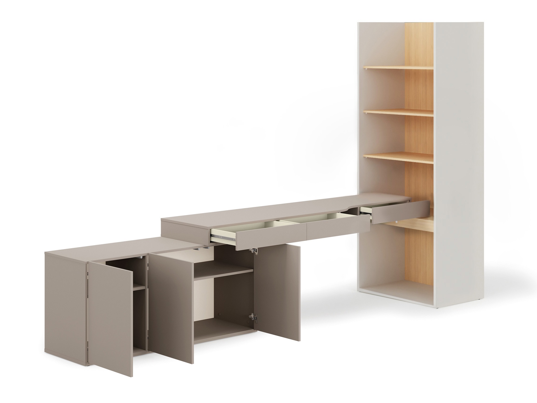 Set ufficio Evareve 118 (Grigio + Quercia)