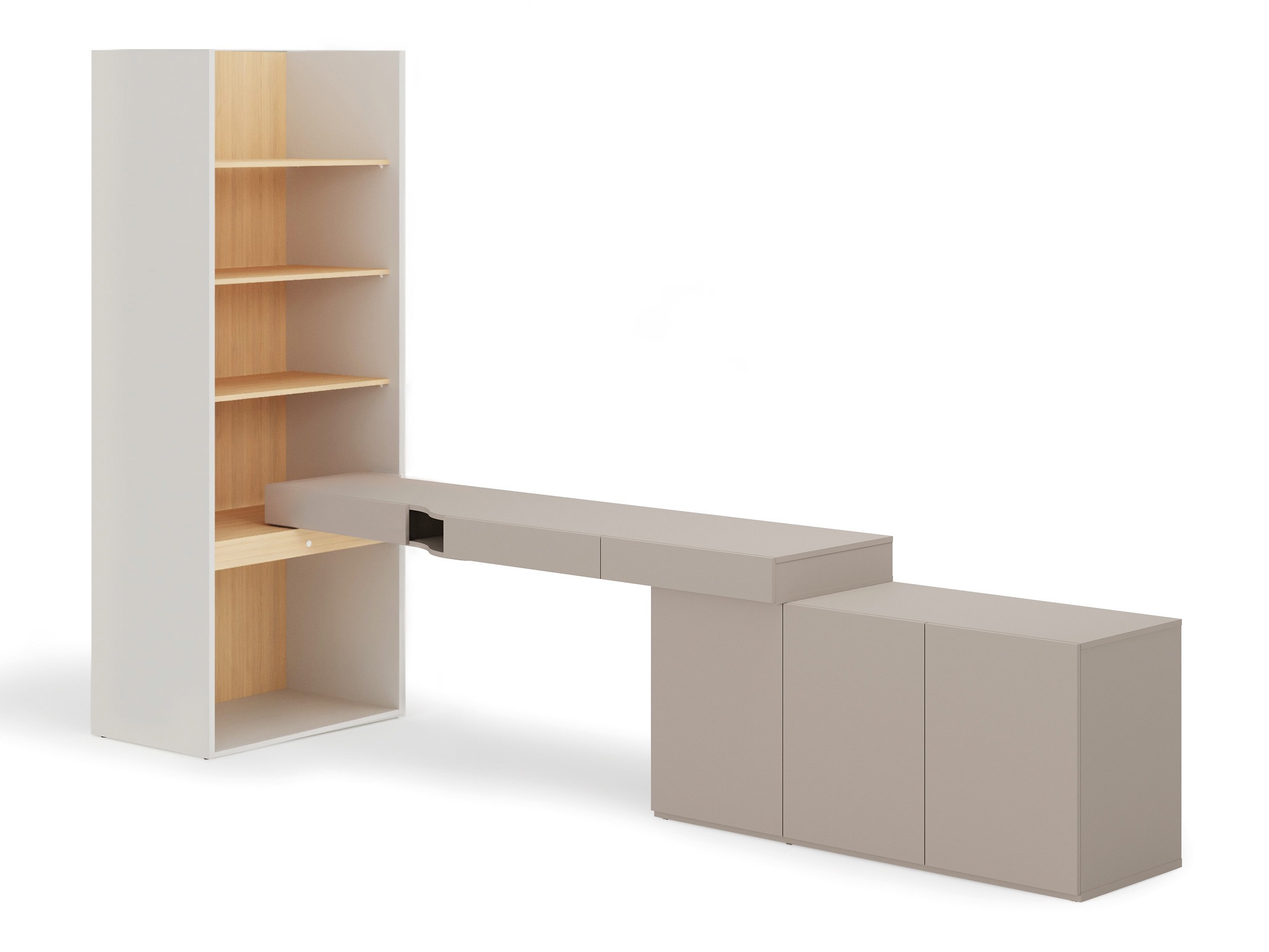 Set ufficio Evareve 118 (Grigio + Quercia)