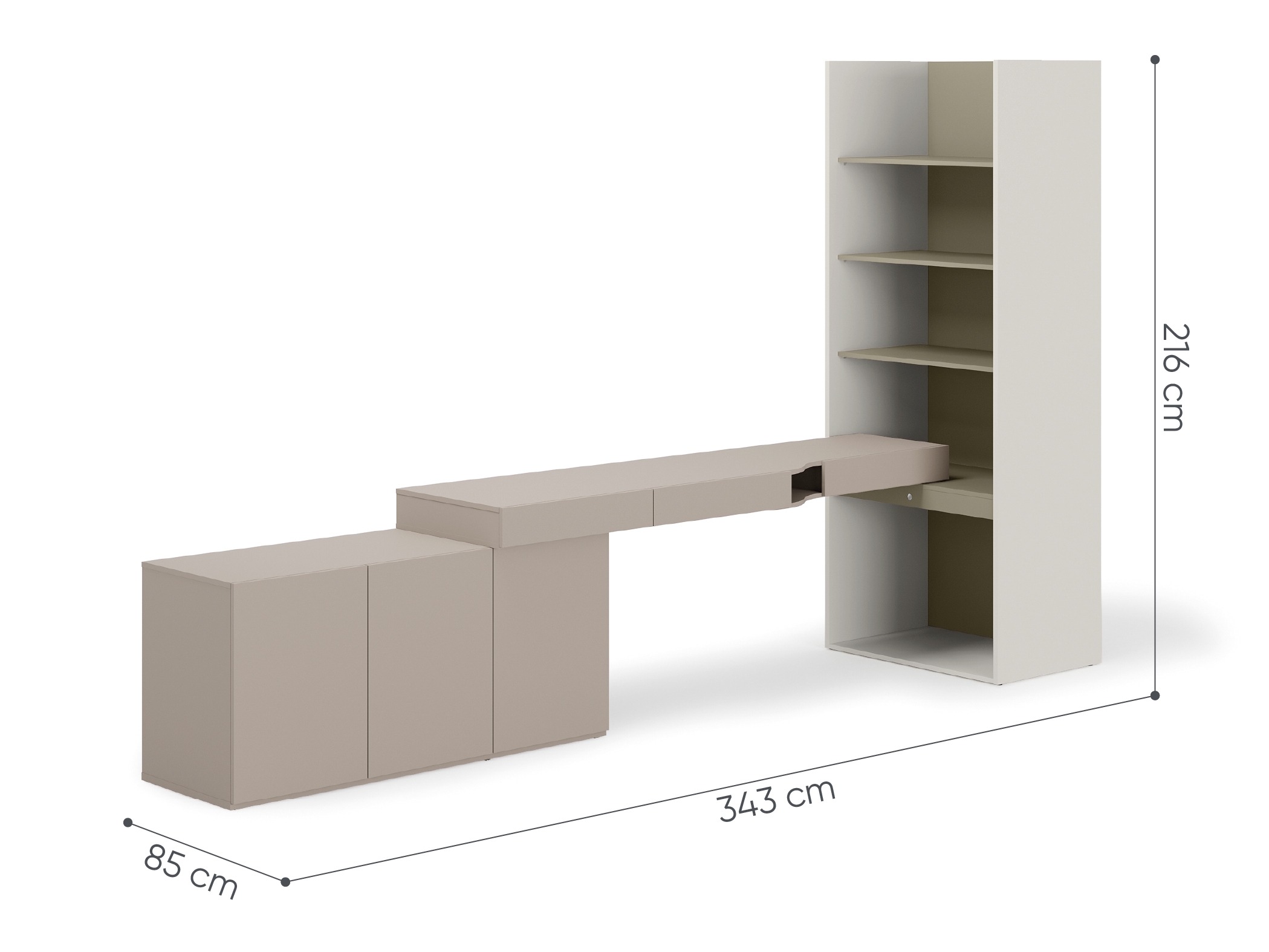 Set ufficio Evareve 118 (Grigio + Verde)