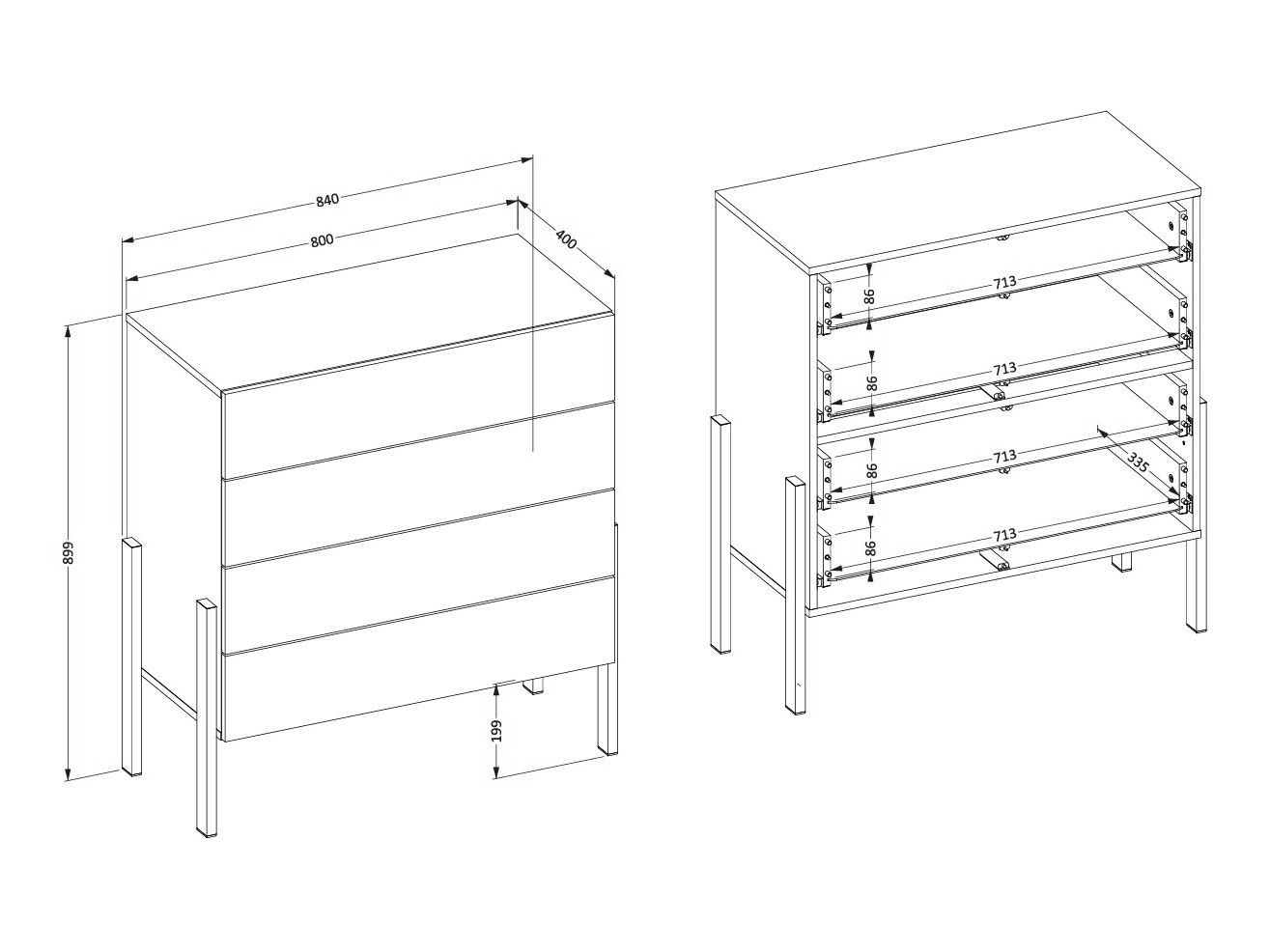Cassettiera Etsore 111