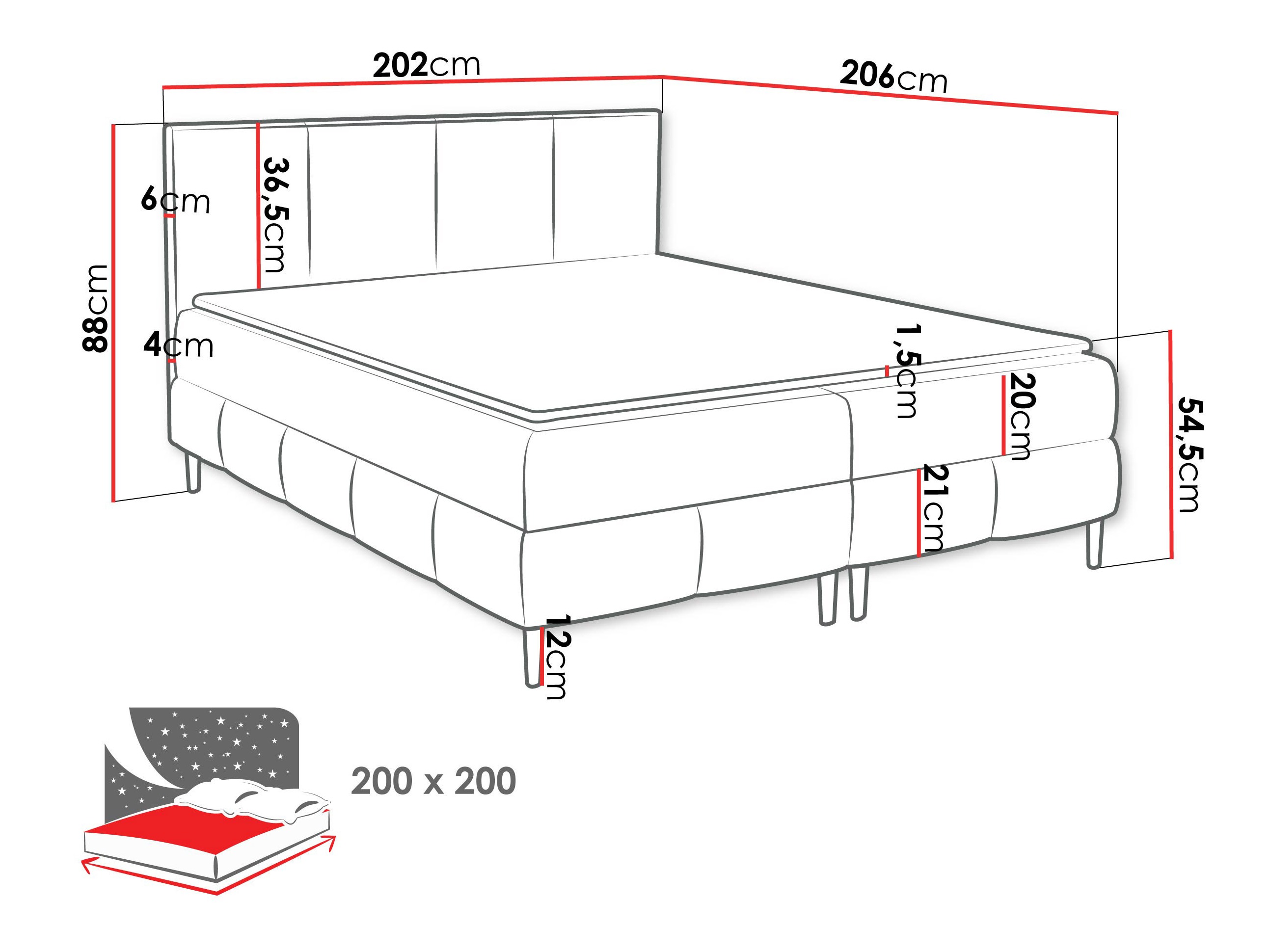 Letto continentale Rivus I (Coral 10)